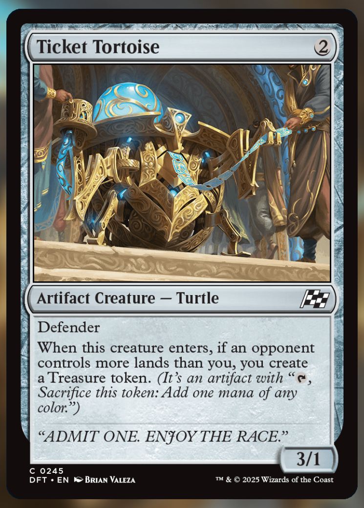 Magic The Gathering Ticket Tortoise Card.