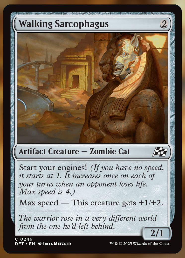 Magic The Gathering Walking Sarcophagus Card.