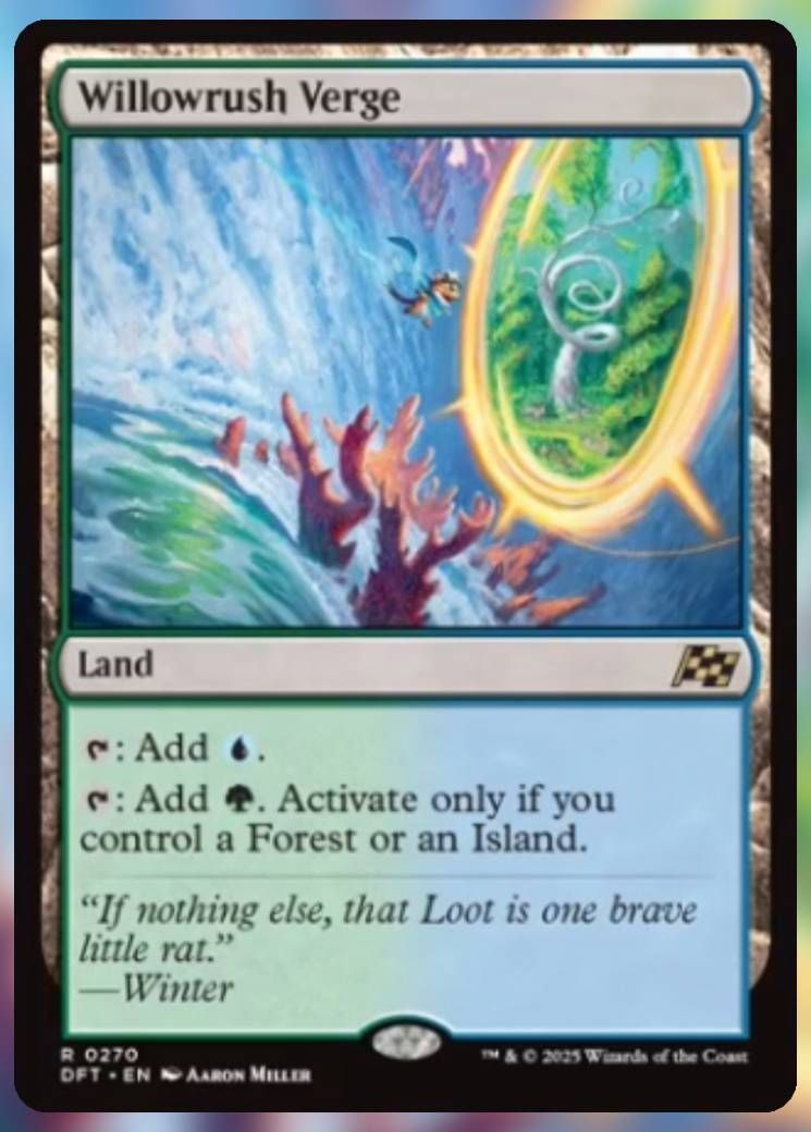 Magic The Gathering Willowrush Verge Card.