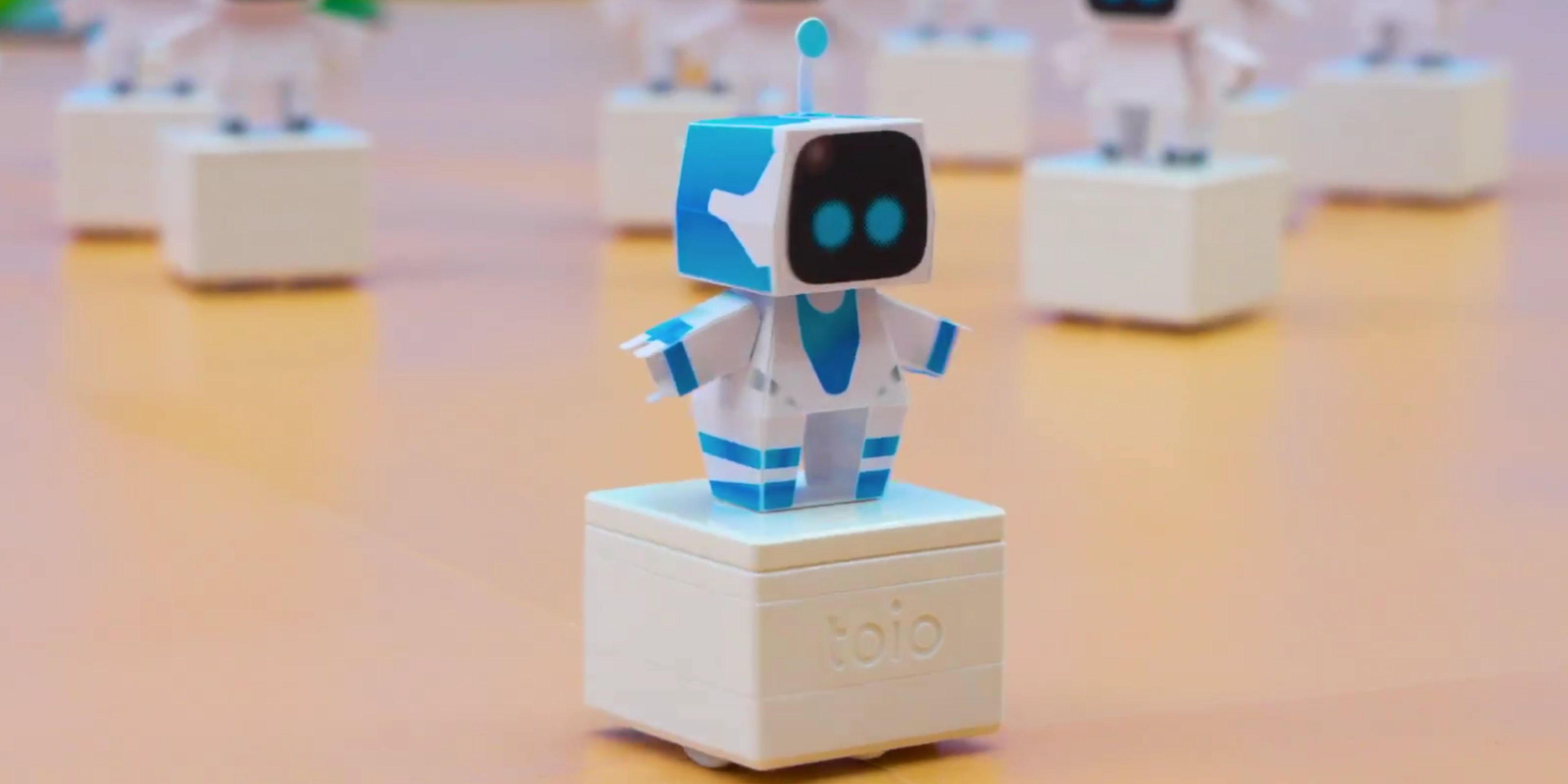 papercraft astro bot figures.