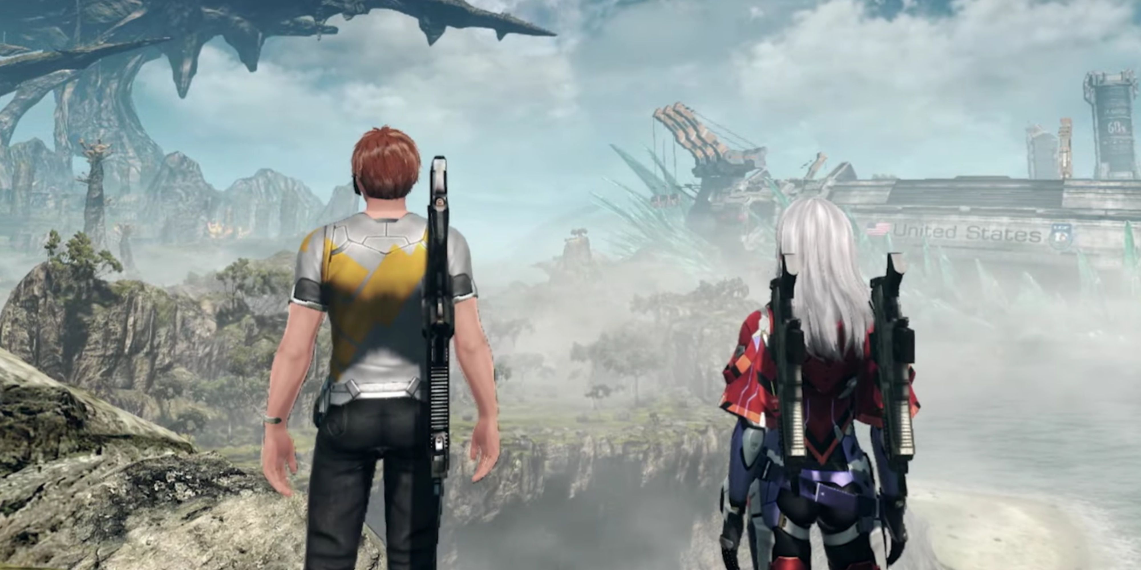 xenoblade chronicles x characters from behind.