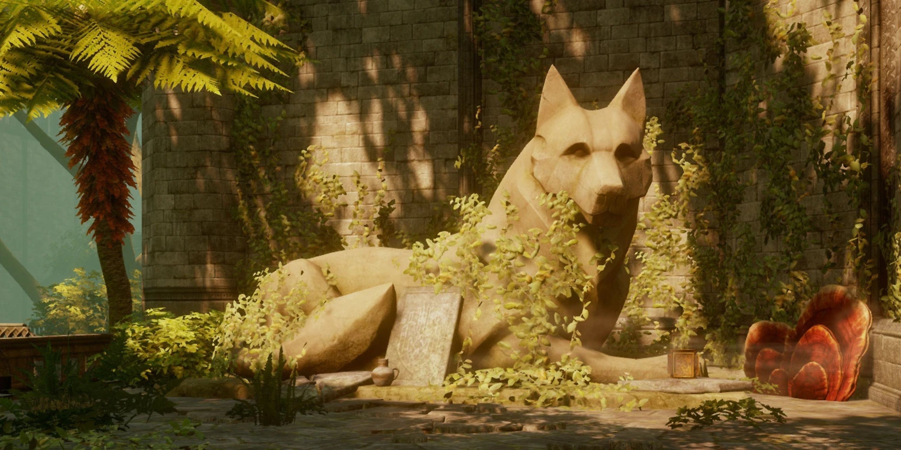 A statue of Fen&rsquo;Harel in the lost Temple of Mythal.