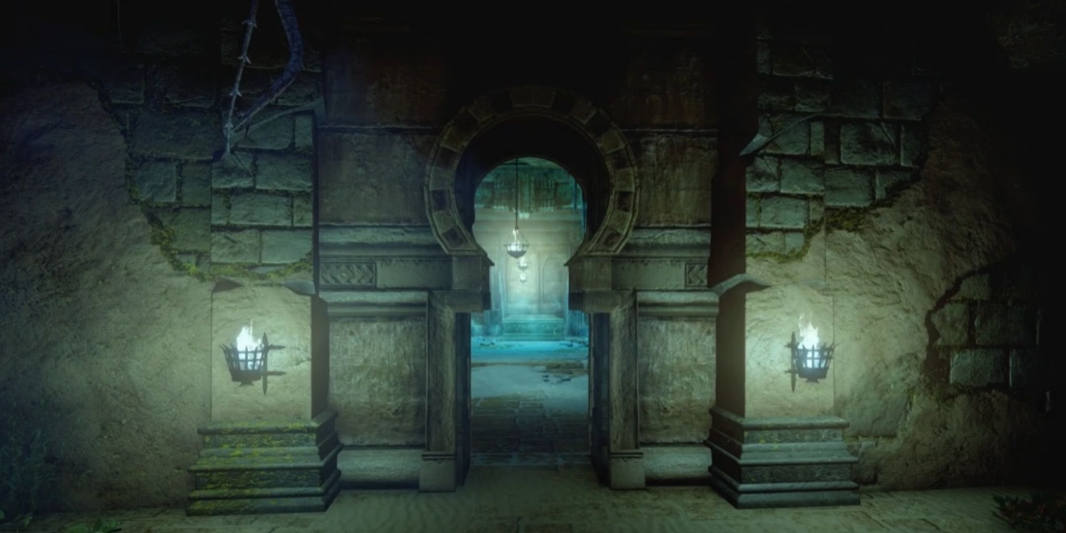 The interior of temple at the Frostback Basin.