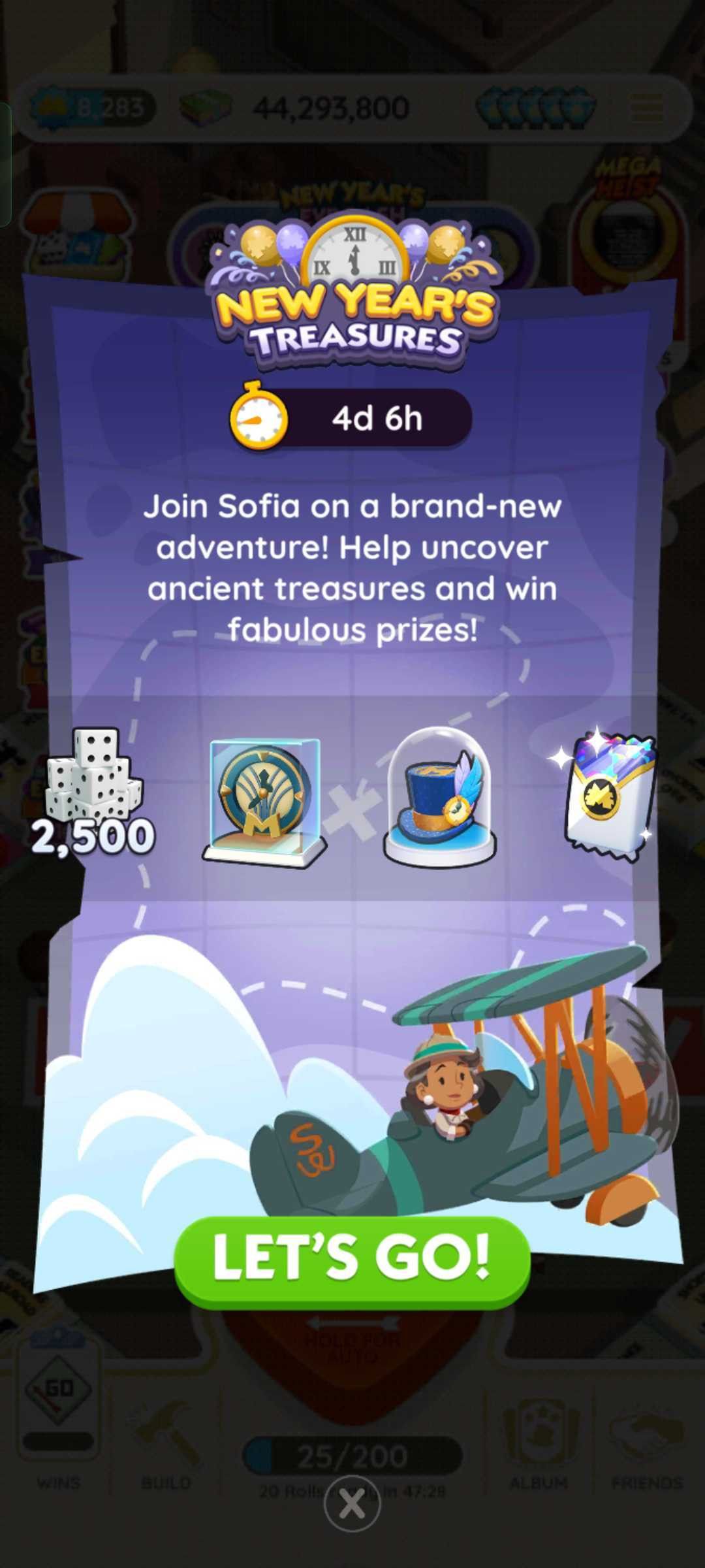 Monopoly Go. New Year&rsquo;s Treasures unique rewards.