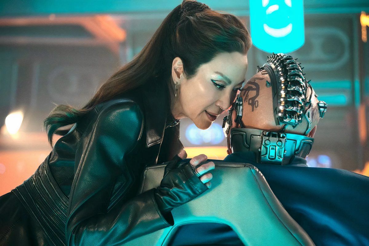 Empress Georgiou is up close and personal with an alien in Star Trek: Section 31