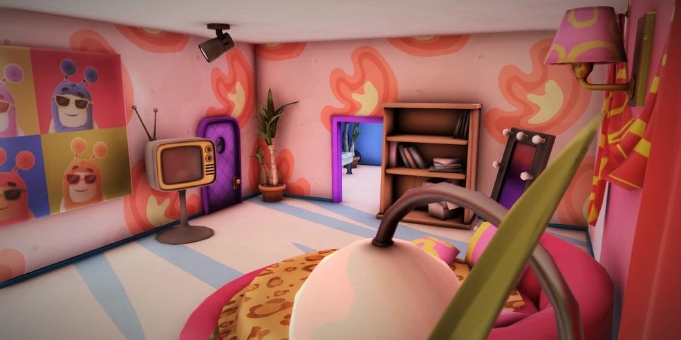 The odd organs: a hidden game with the object - a brightly colored room of one of the odd organs.