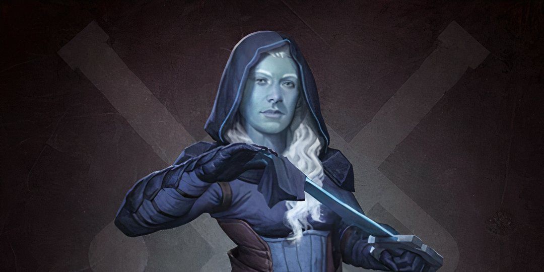 Rogue from Pantheon: Rise of the Fallen cleaning knife.