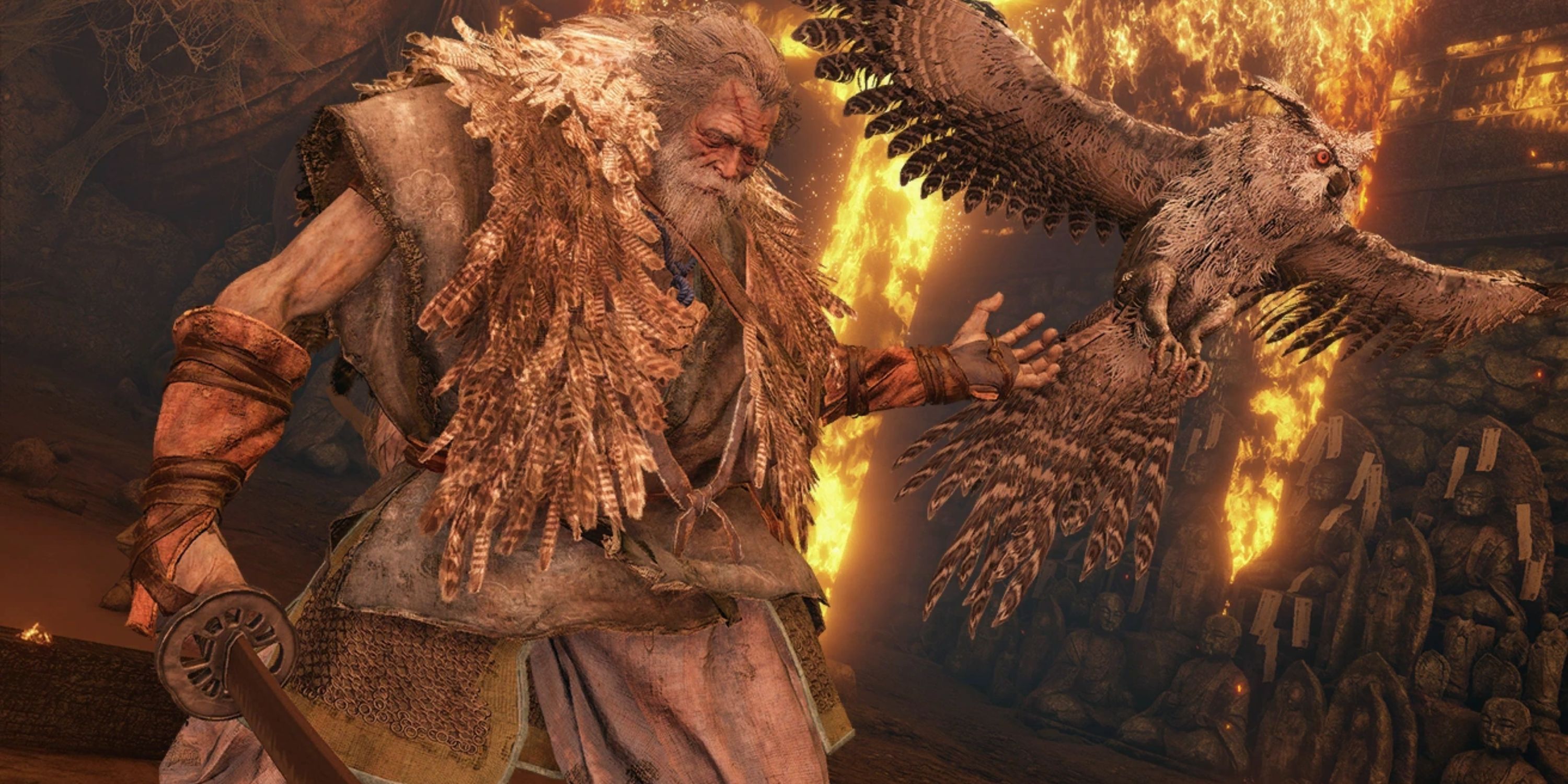 The Inner Owl or Owl Father boss in Sekiro: Shadows Die Twice. 