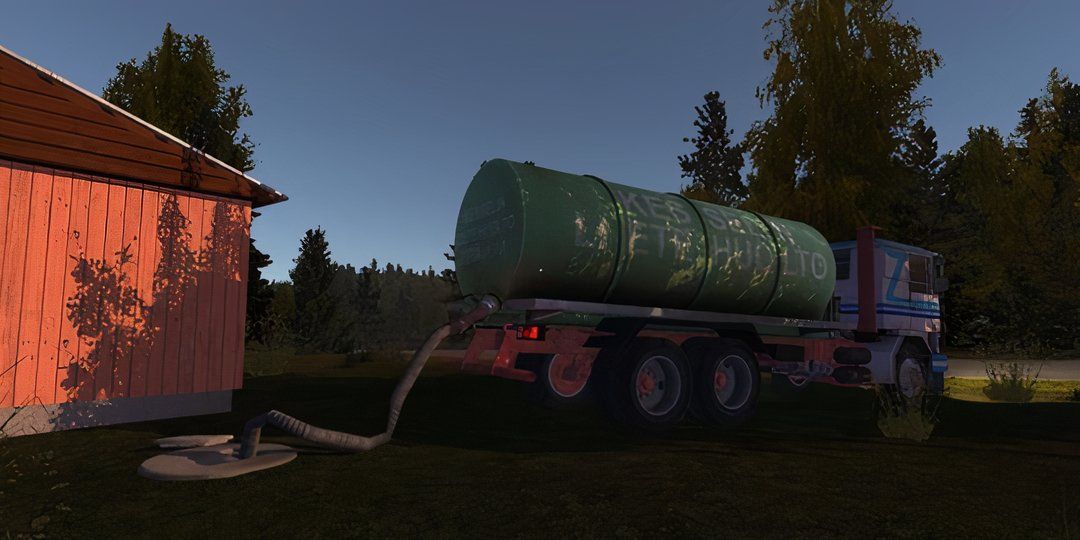 Player pumping sewage in My Summer Car.