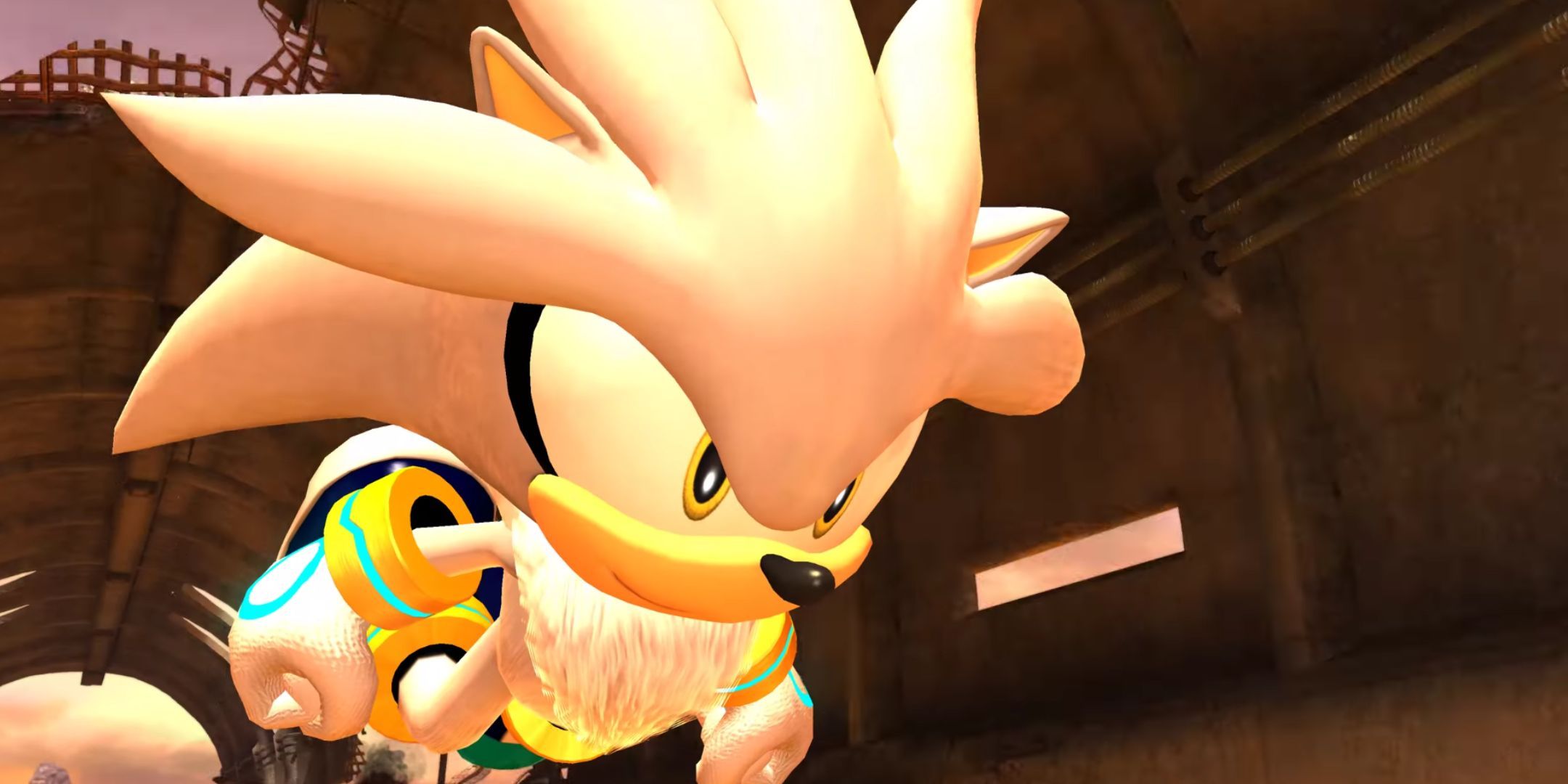 Silver the Hedgehog looking weirdly happy to fight Sonic in Sonic Generations.