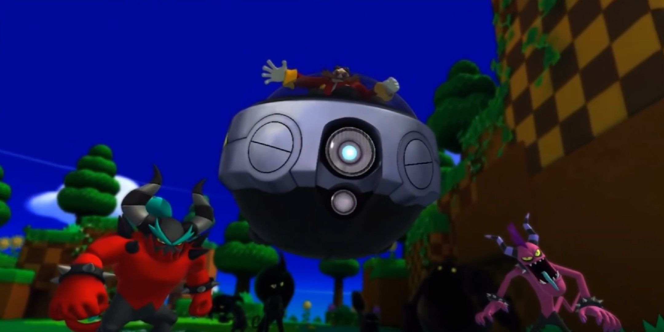 Sonic Lost World image showing Robotnik on his flying machine.