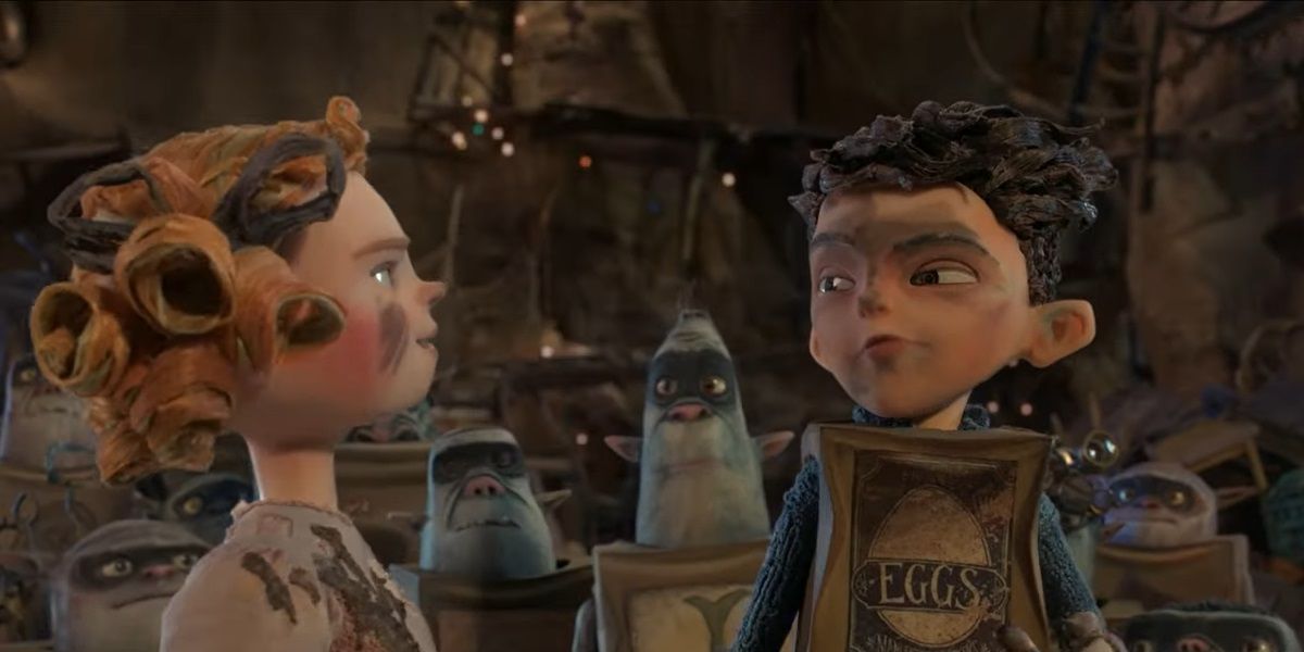 A group photo of the main characters of The Boxtrolls.