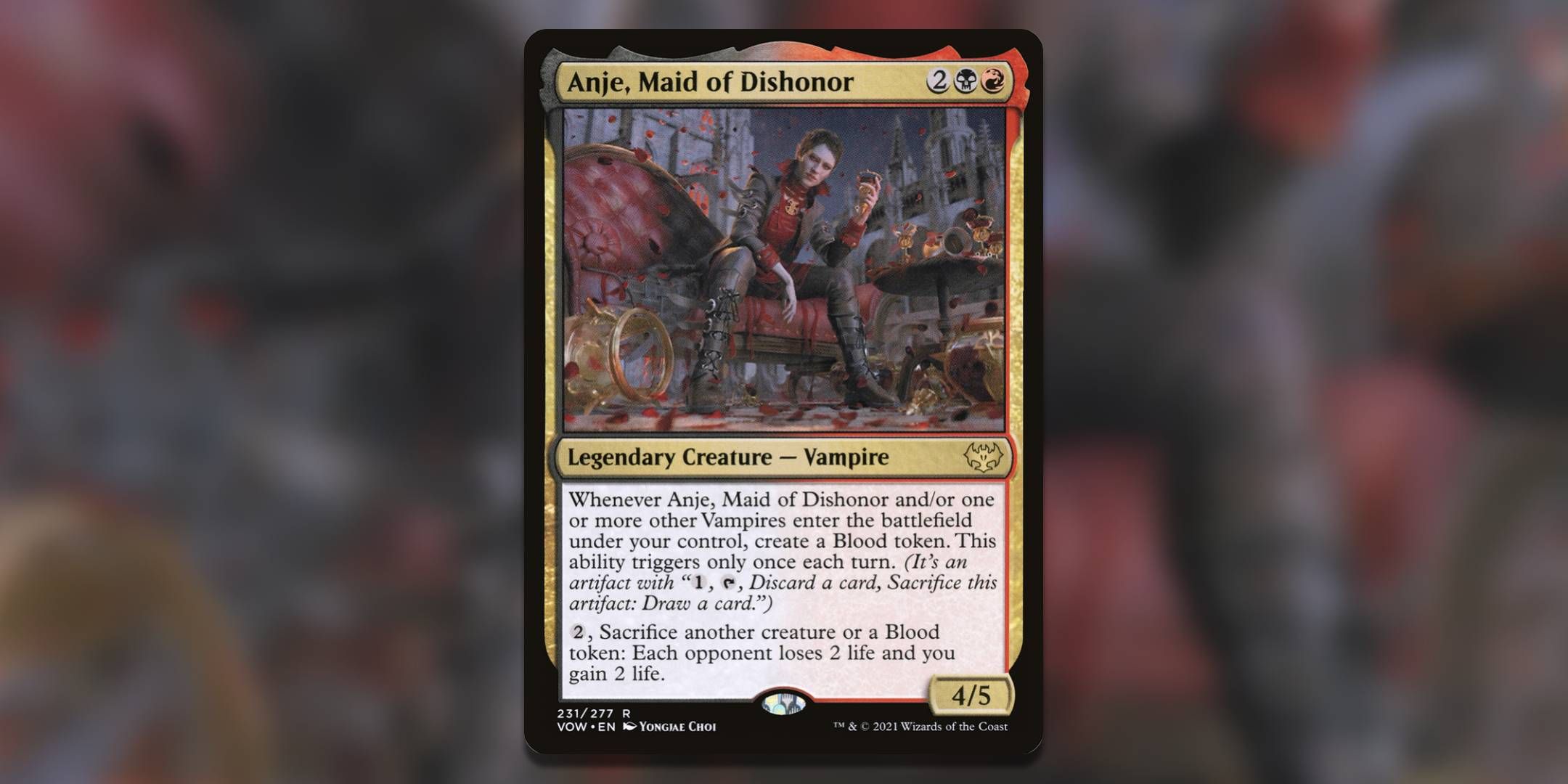 Magic The Gathering Card Anje Maid of Dishonor توسط Yongjae Choi.