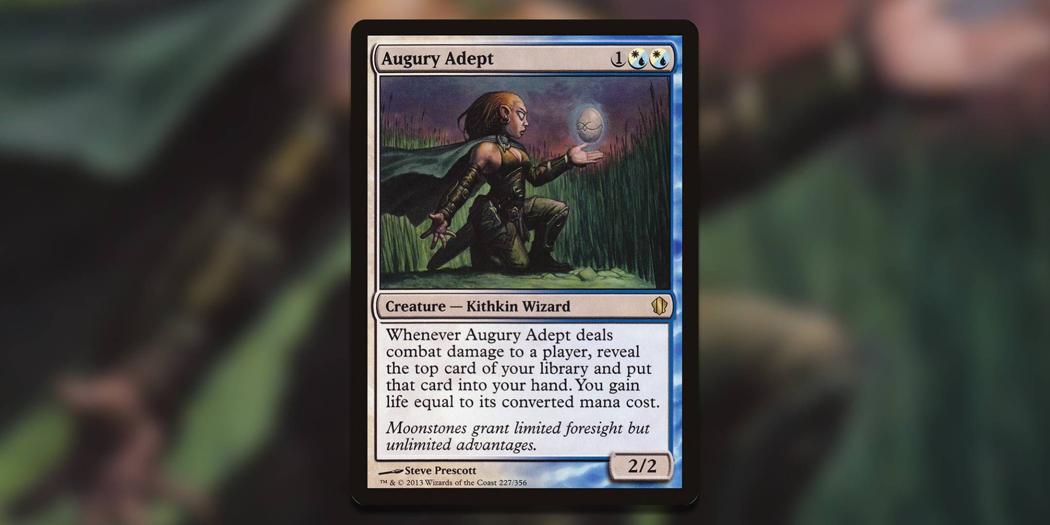 The Magic The Gathering card Augury Adept by Steve Prescott.-1