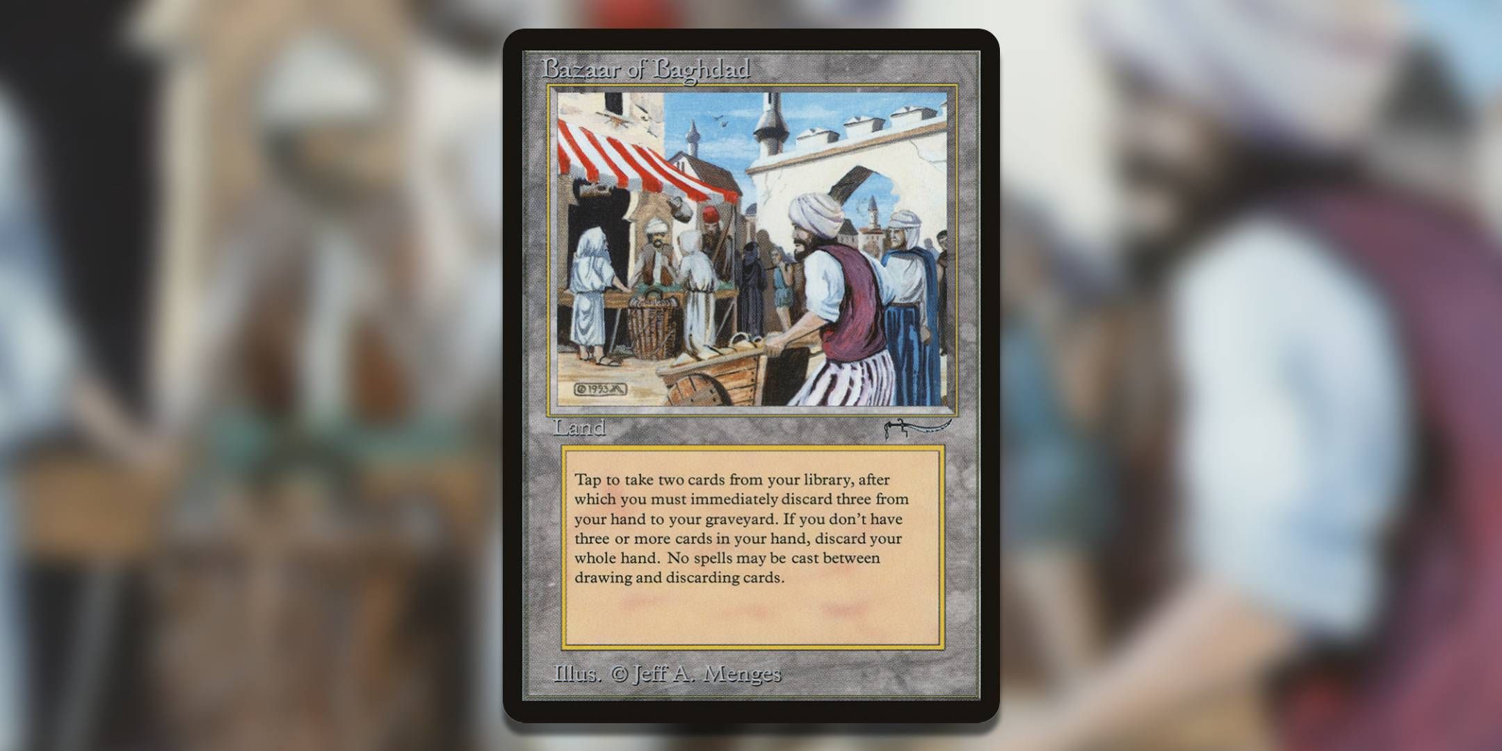 The Magic The Gathering card Bazaar of Baghdad by Jeff Menges.-1