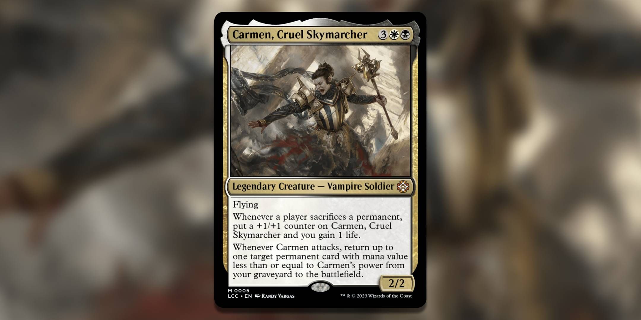 Magic the Gathering Card Carmen Skymarcher بی رحمانه توسط رندی وارگاس.