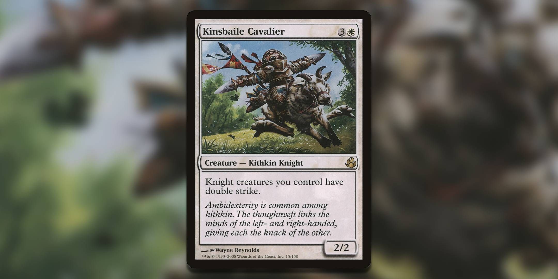 The Magic The Gathering card Kithkin Cavalier by Wayne Reynolds.-1