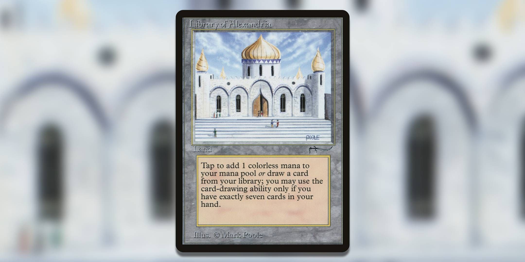 The Magic The Gathering card Library of Alexandria by Mark Poole.-1