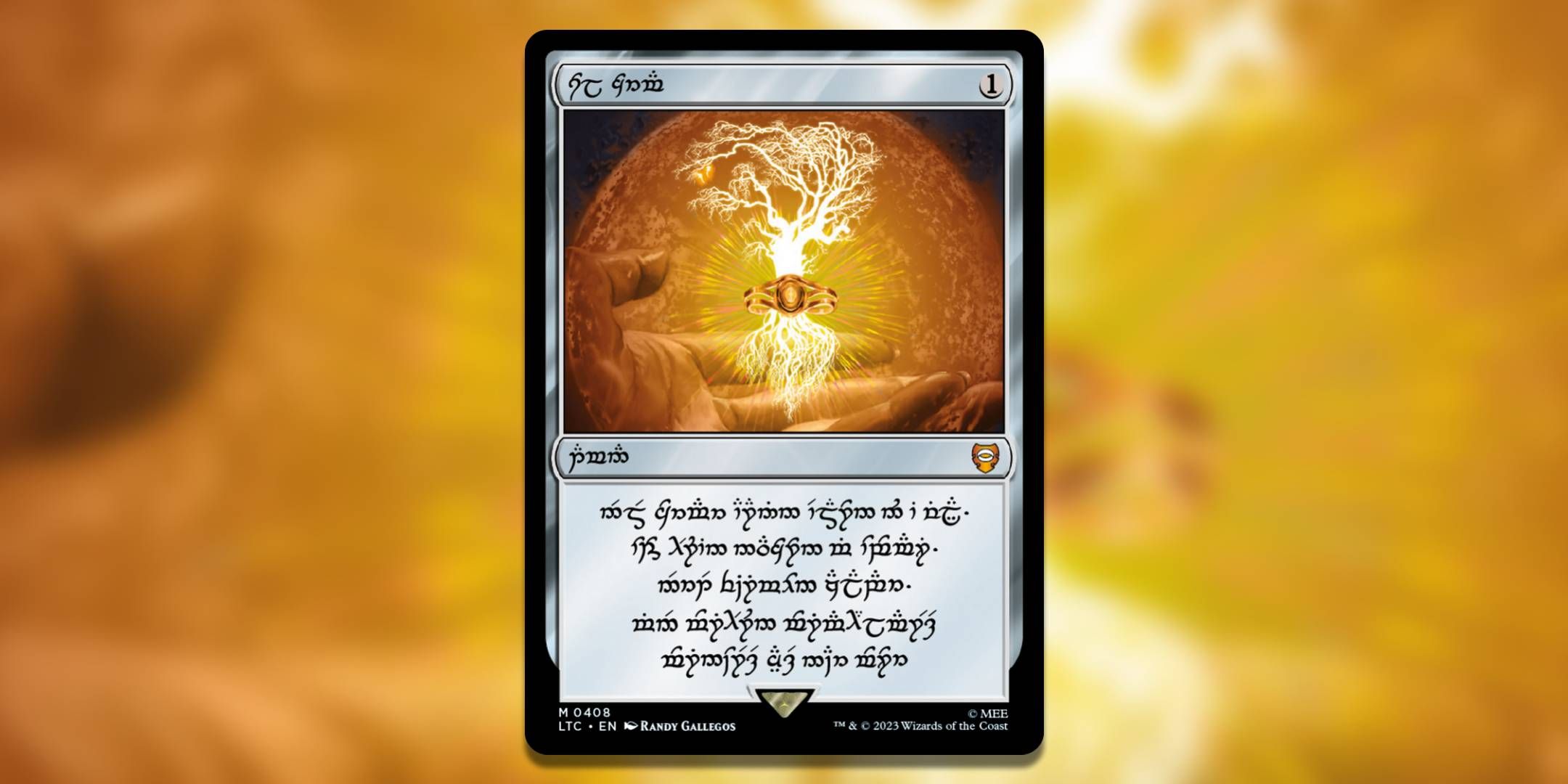 The Magic The Gathering card Sol Ring by Randy Gallegos.