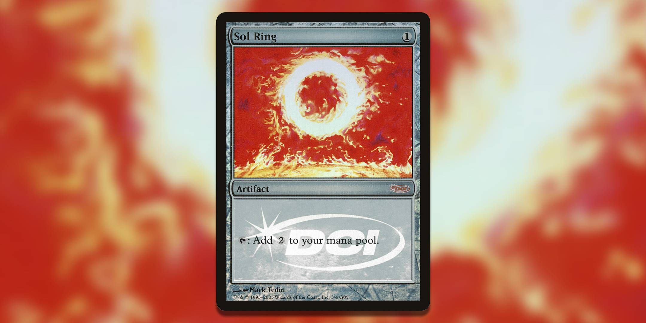 The Magic The Gathering card Sol Ring Judge Promo by Mark Tedin.