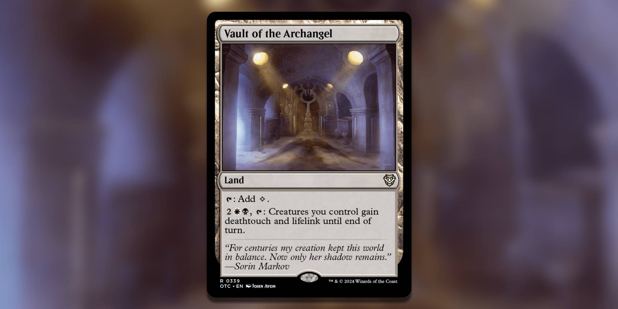 The Magic The Gathering card Vault of the Archange by John Avon.