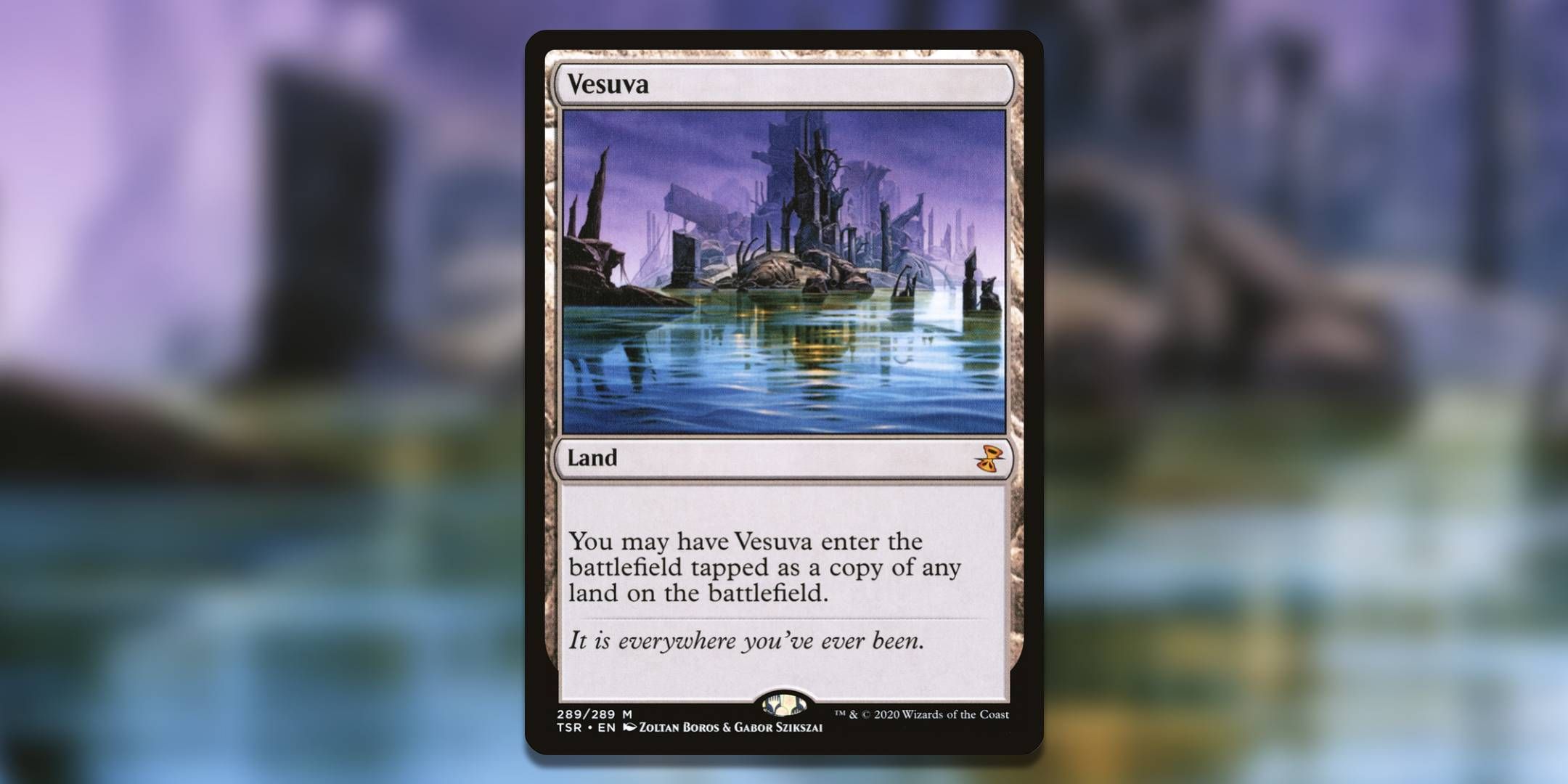 The Magic The Gathering card Vesuva by Zoltan Boros and Gabor Szikszai.