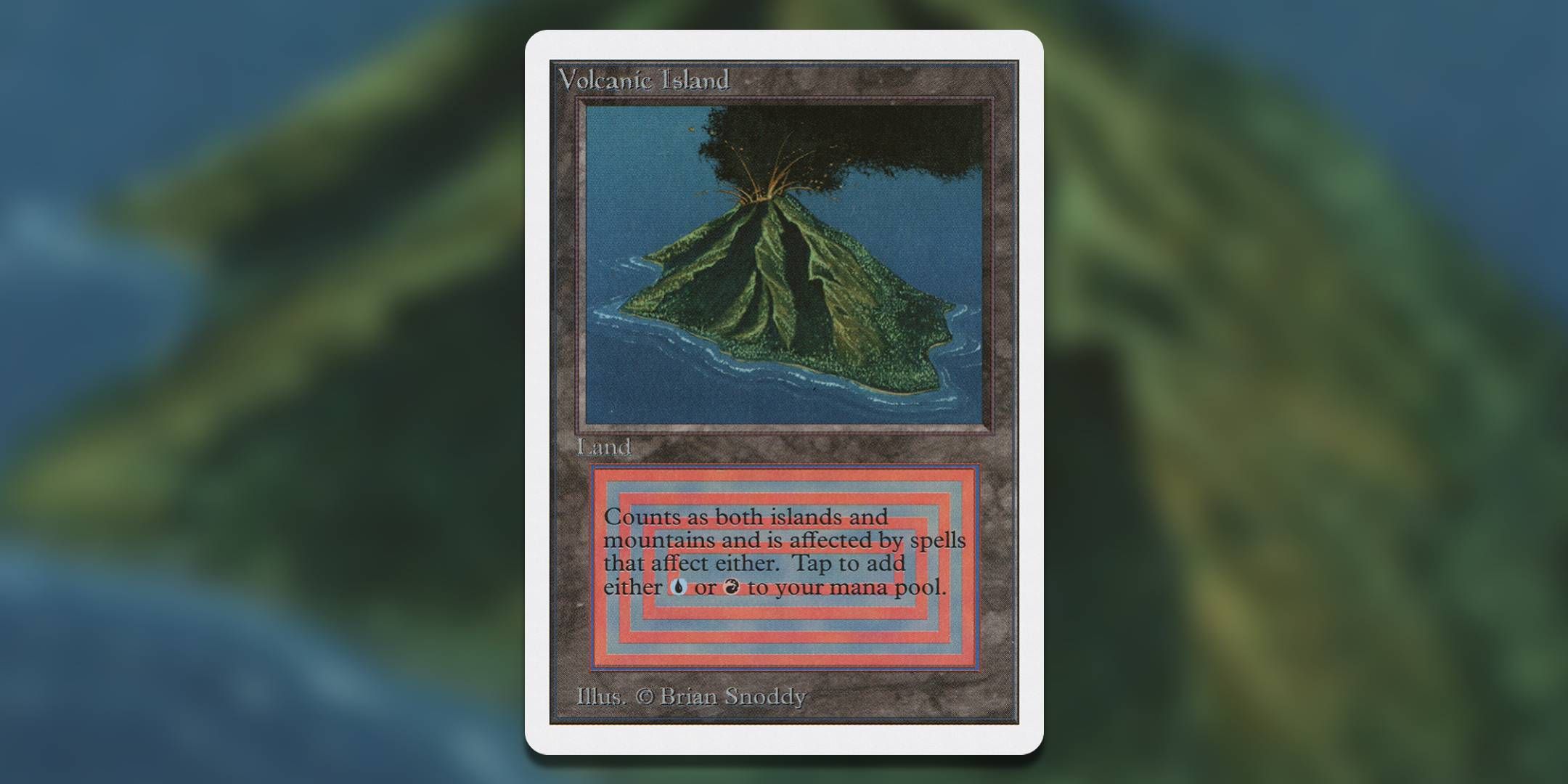 The Magic The Gathering card Volcanic Island by Brian Snoddy.