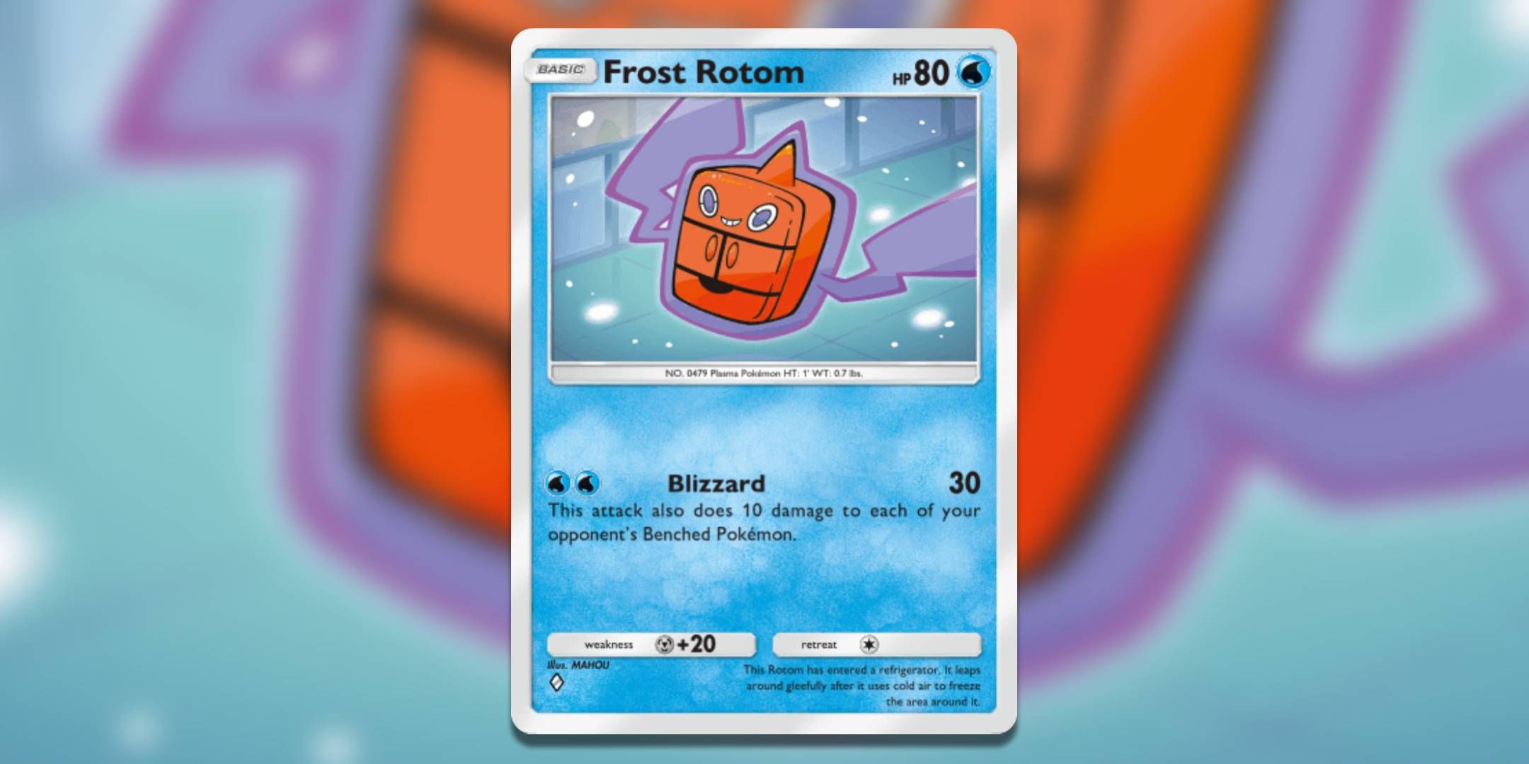The Pokemon Pocket card Frost Rotom by MAHOU.