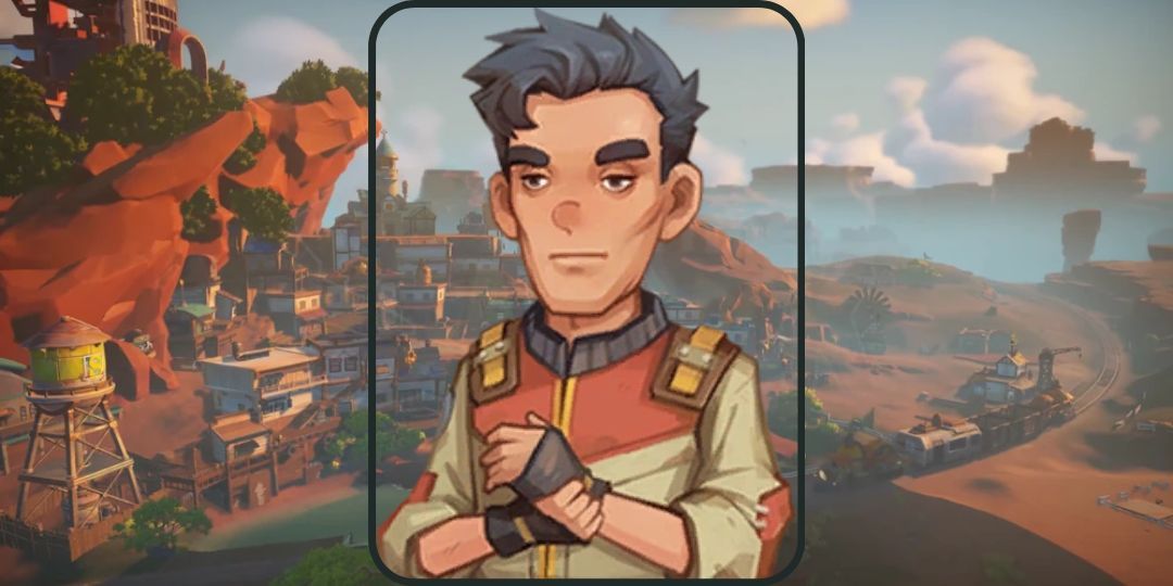 Unsuur from My Time At Sandrock is shown. He is a dark haired young man with a beige coat.