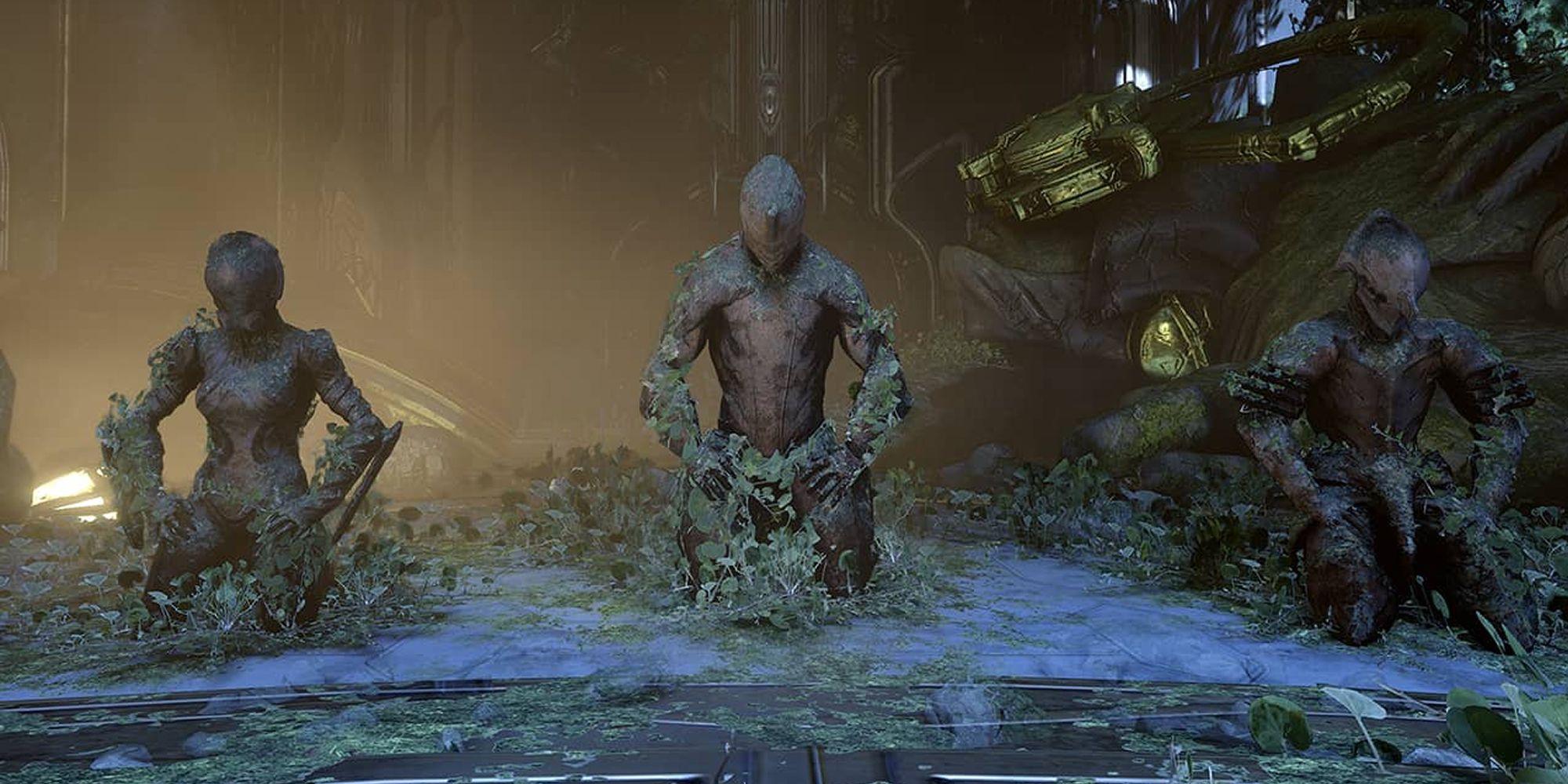 The unawakened Tenno in Warframe.