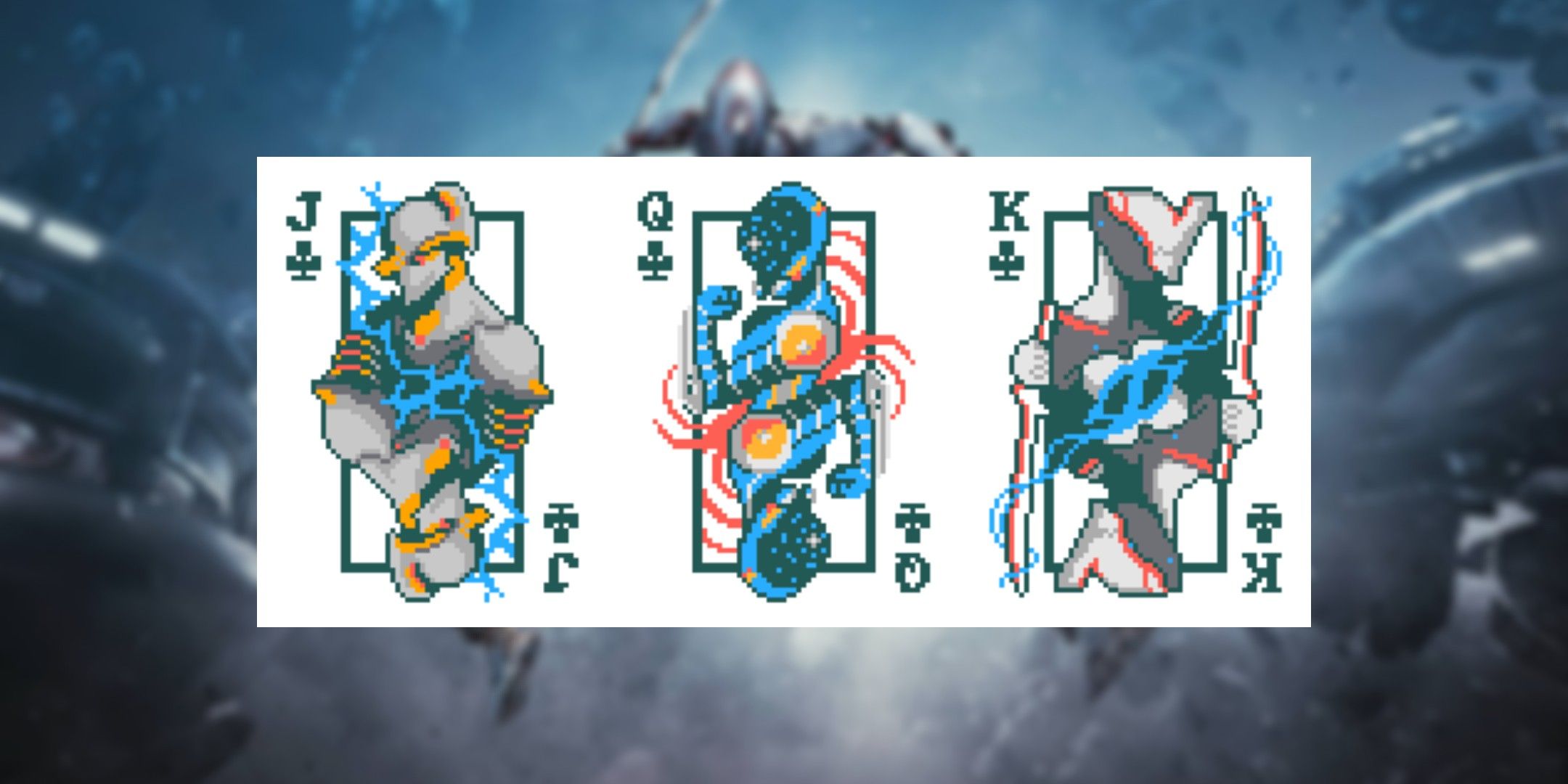 مبارزه با Warframe از چپ به راست: ولت برقی ، جادو در وسط و Excalibur به پایان می رسد.