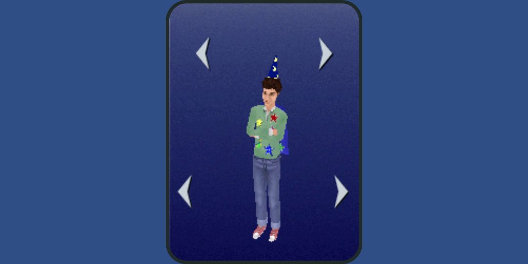 A Child Sim Wears A Green Shirt With A Wizard Cape in The Sims.