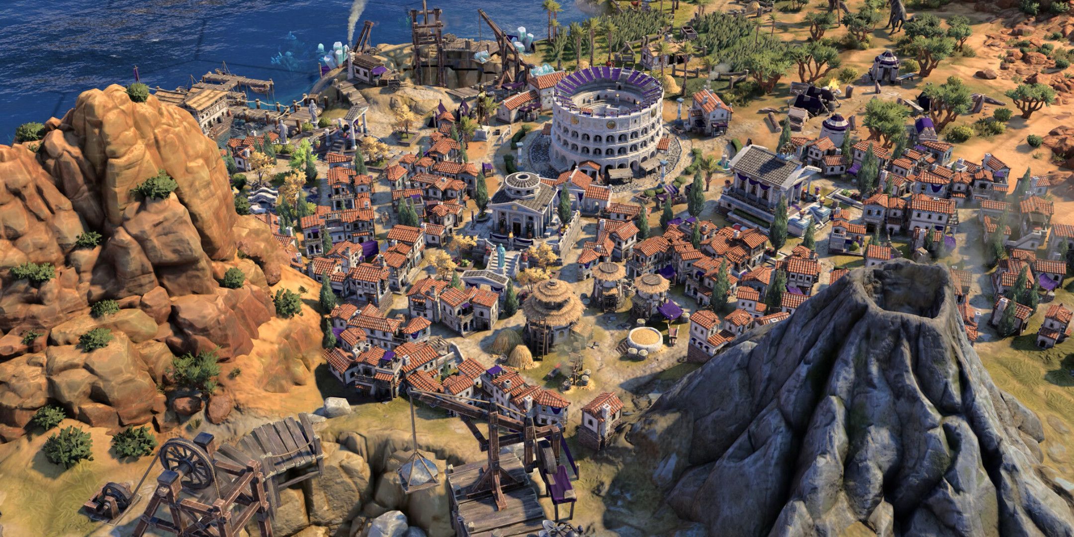 A large city in Civilization 7