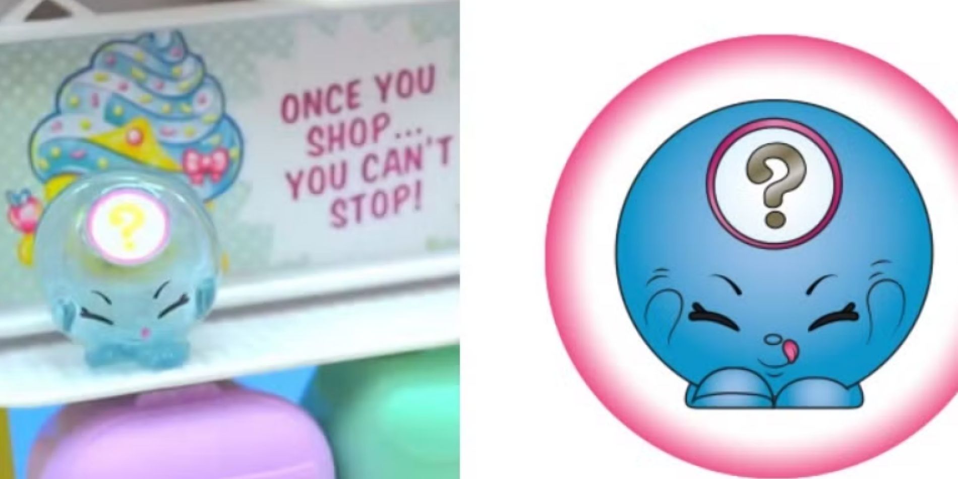 Split image of the Fortune Stella Shopkin and sketch,