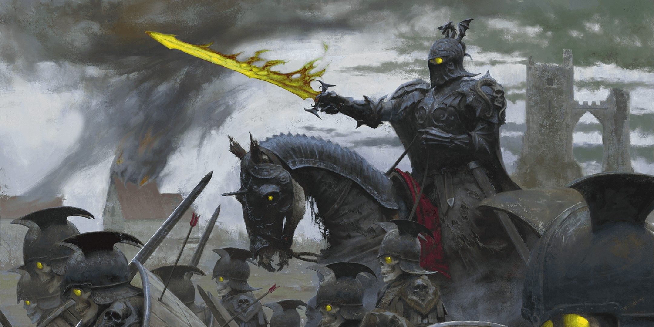 Dungeons & Dragons image showing a death knight and its aspirants.