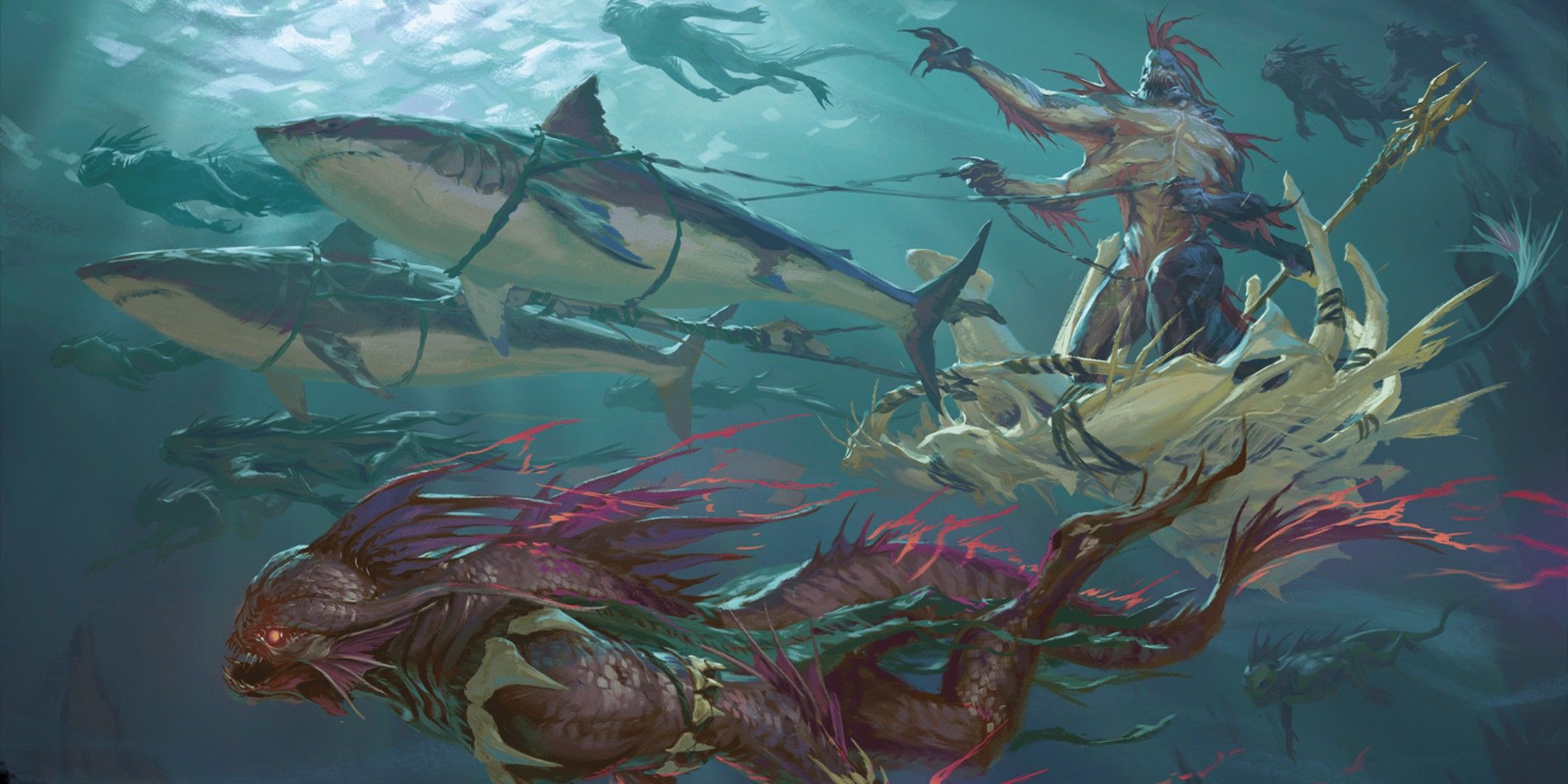 Showing sharks and savage.
