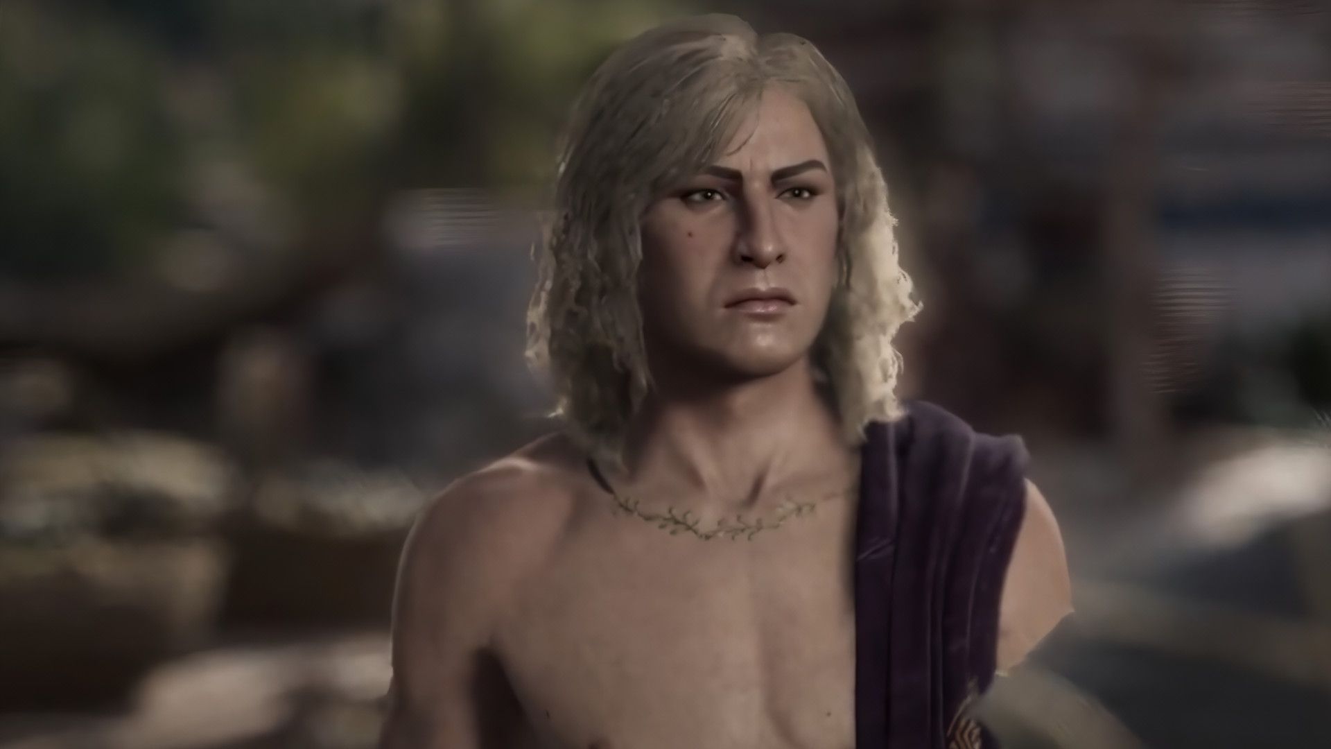 Assassin's Creed Odyssey Image که Alkibiades را به عنوان Bayek نشان می دهد.