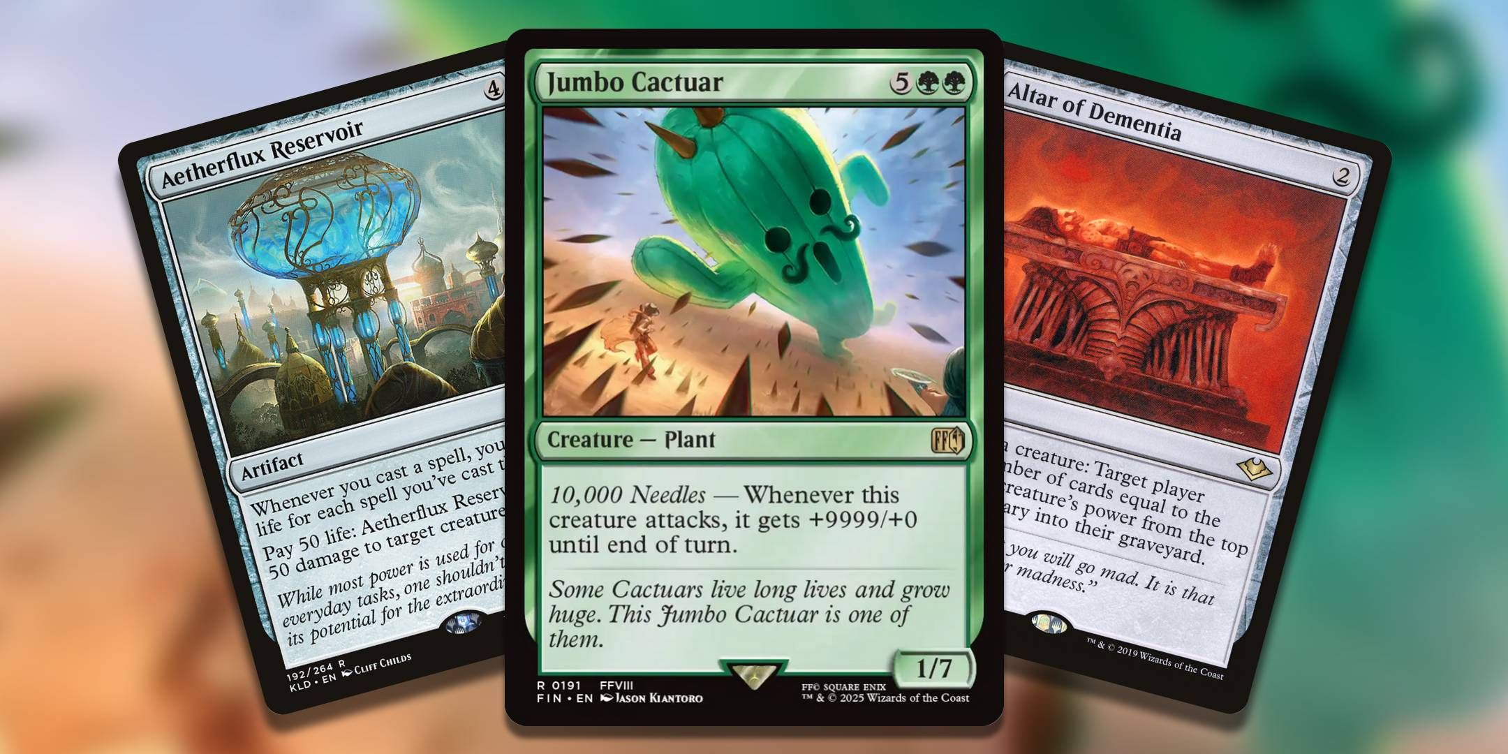 Combo pieces to go with Magic the Gatherings Jumbo Cactuar.