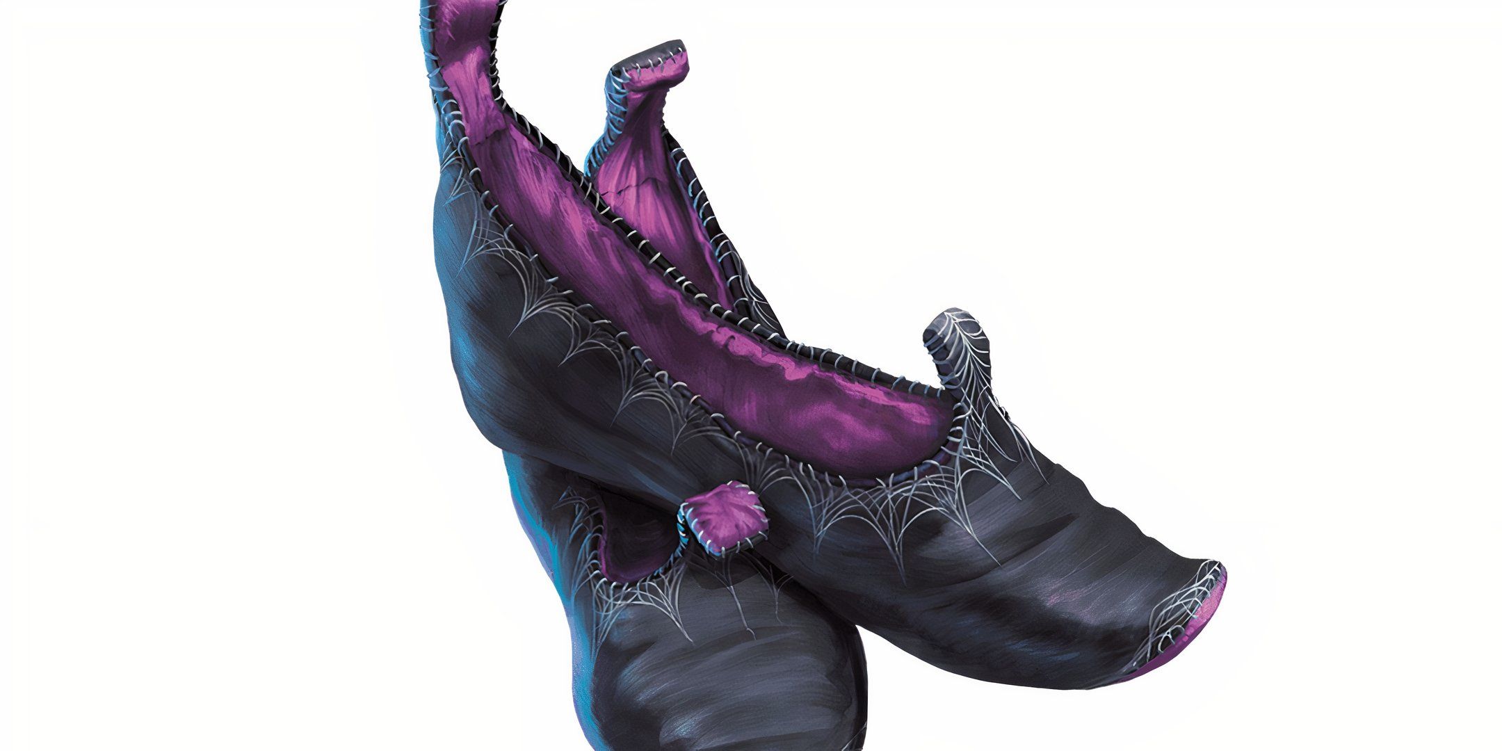 Purple and black spider cimbing slippers in Dungeons &amp; Dragons.