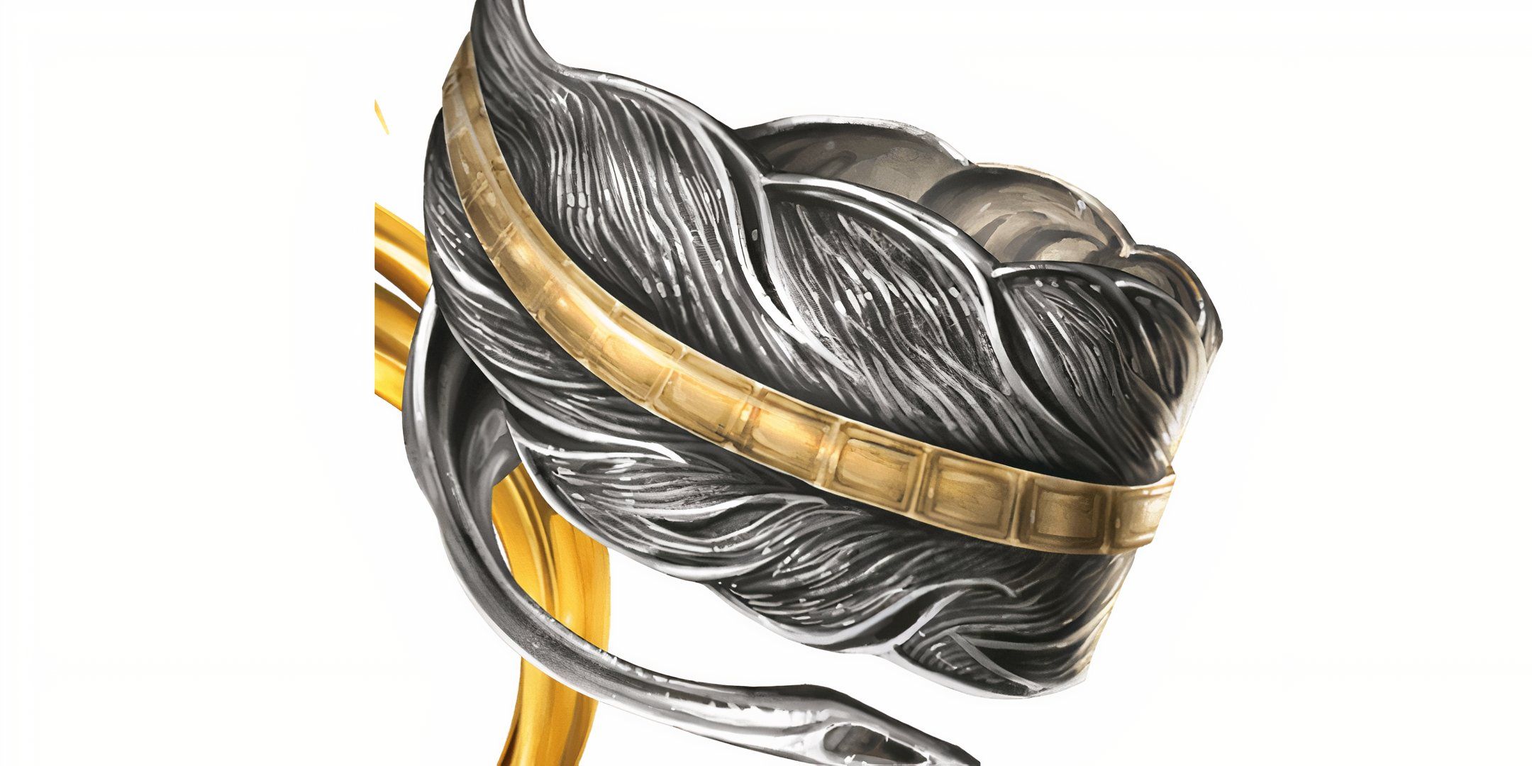 The gray metallic ring of feather falling in Dungeons &amp; Dragons.