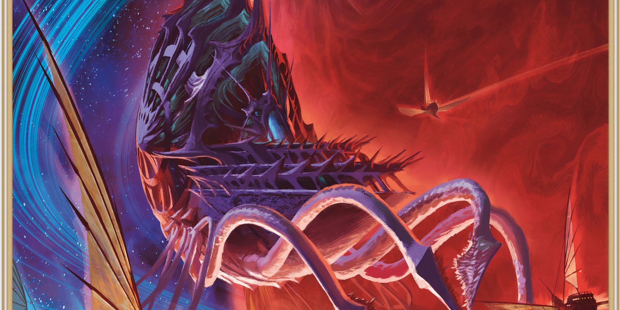 A Mind Flayer Ship sails the Astral Sea in Dungeons & Dragons.