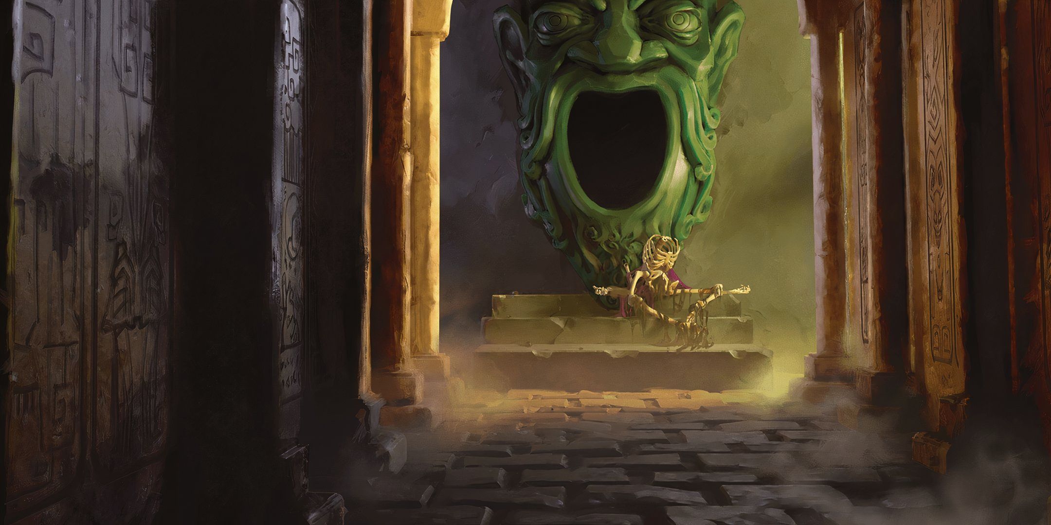 The Tomb of Horrors in Dungeons & Dragons, featuring a decaying skeleton.