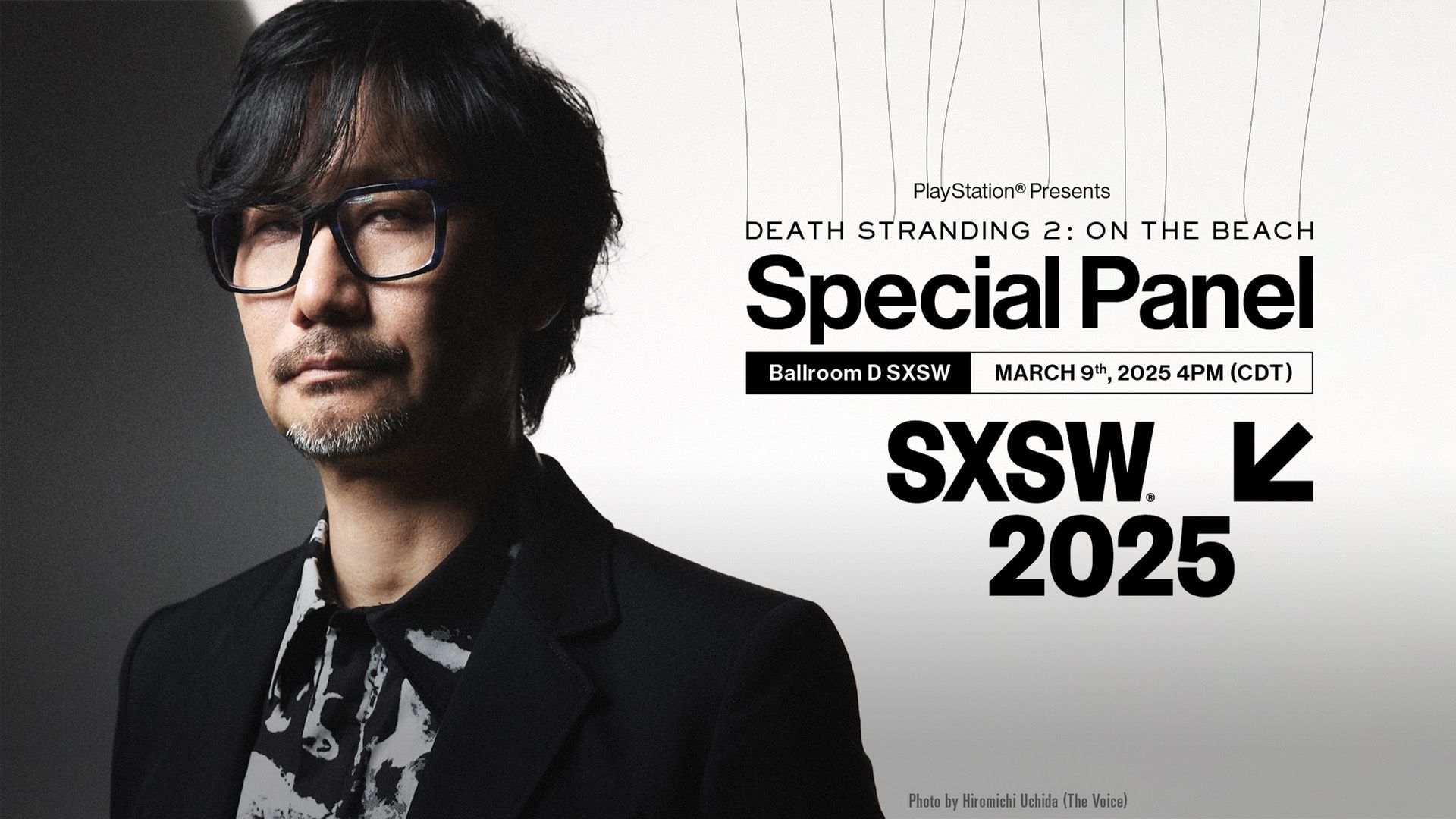 Hideo Kojima SXSW 2025 panel announcement featuring Death Stranding 2: on the Beach..