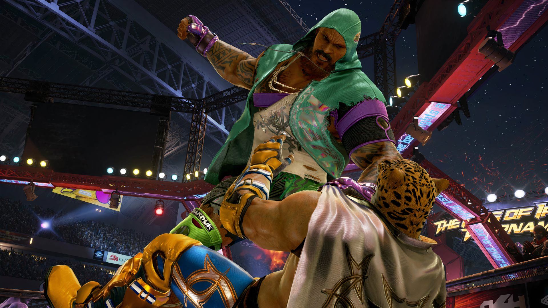 کریگ ماردوک با ضرب و شتم در کینگ در Tekken 7.
