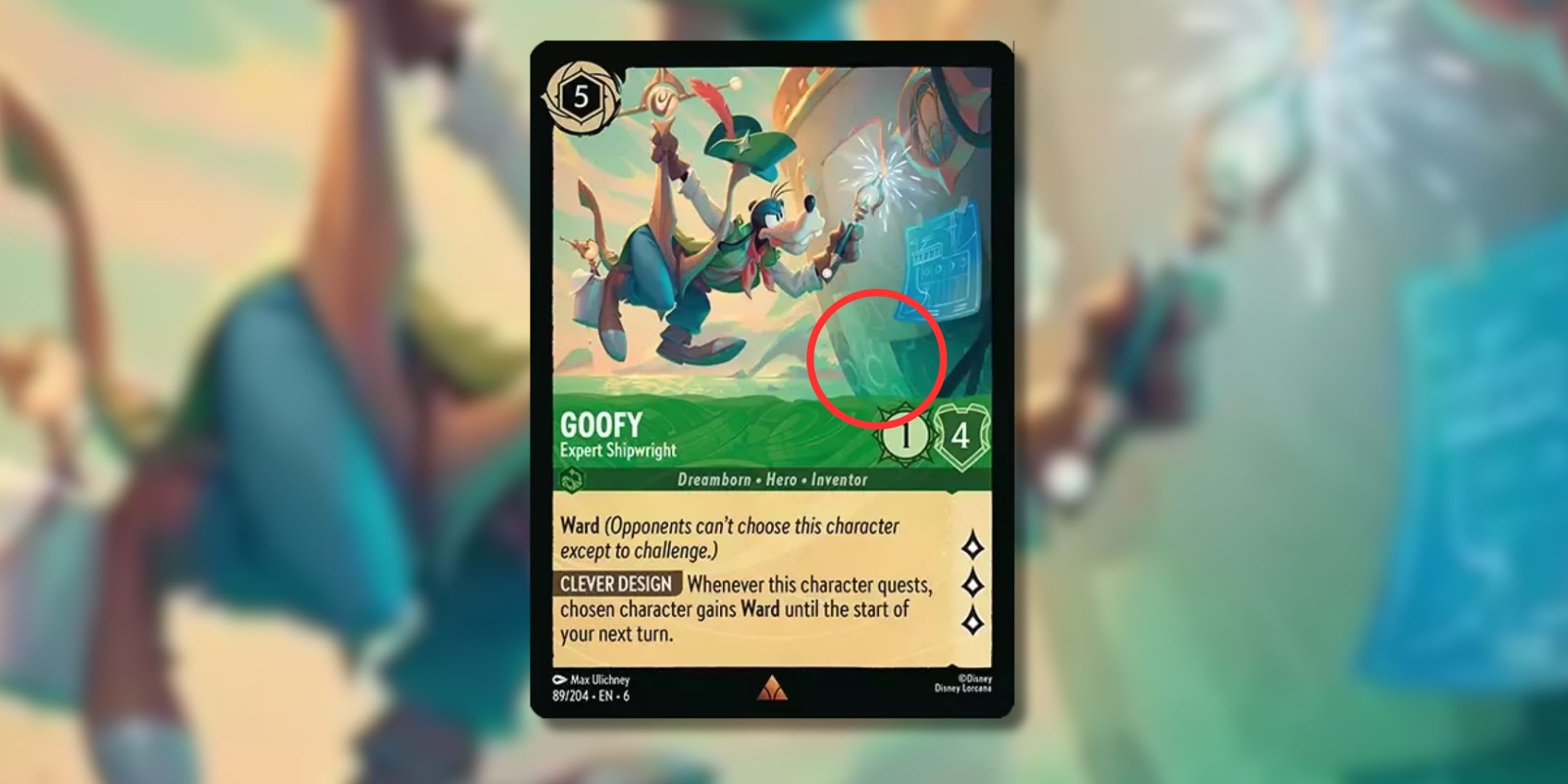 Disney Lorkana's foolish expert is a hidden hidden Mikey in the shipwright card.