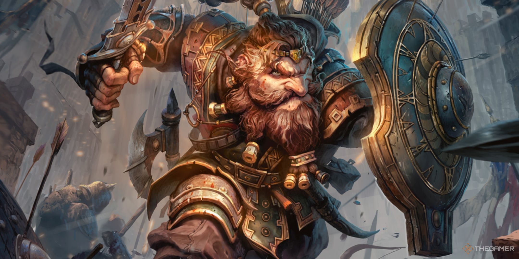 Artwork of a dwarf fighter from the Dungeons & Dragon's 2024 Player Handbook.