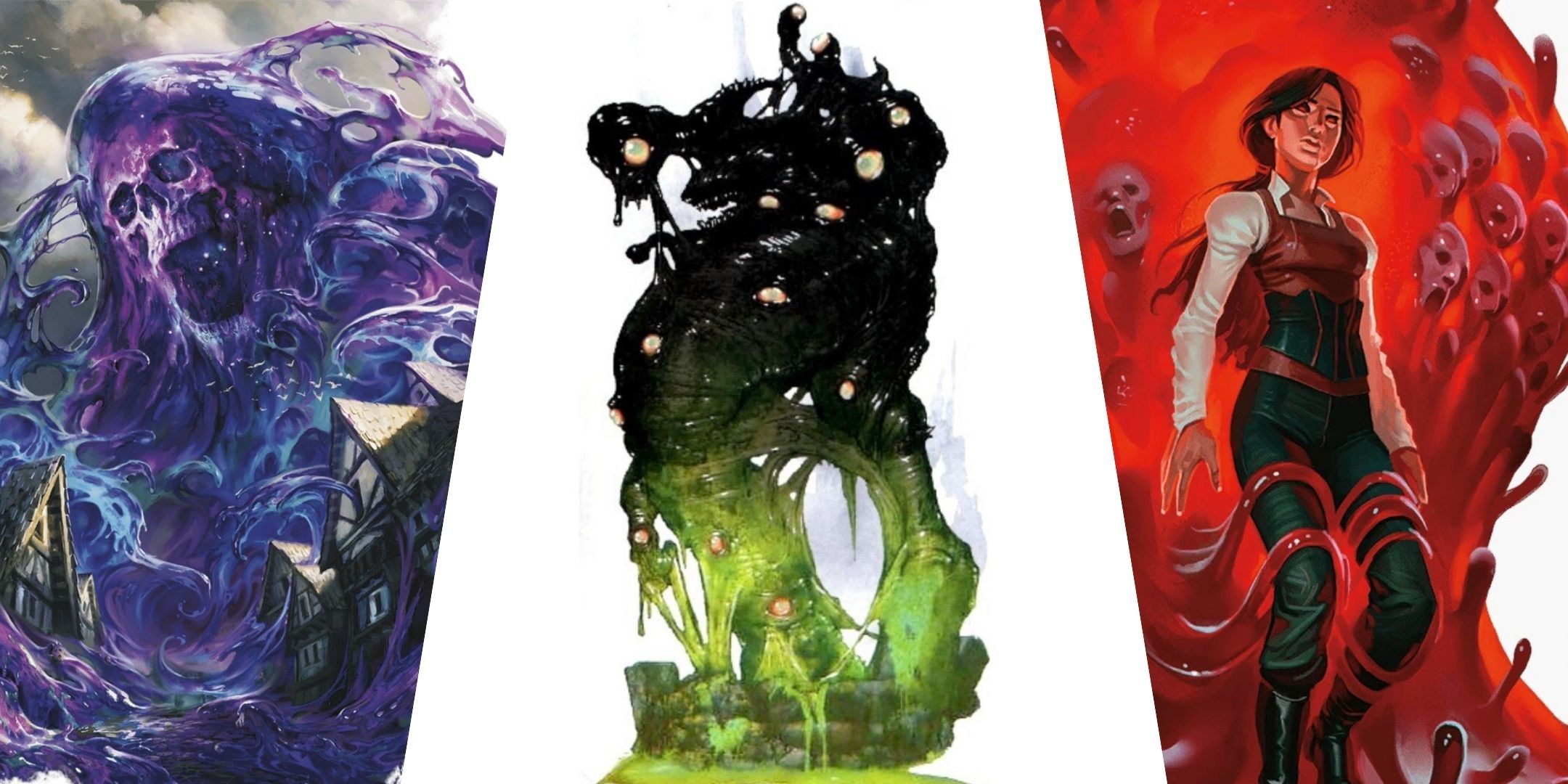 Dungeons & Dragons image showing a blob of annihilation, Jubilez and an Elder Oblex.