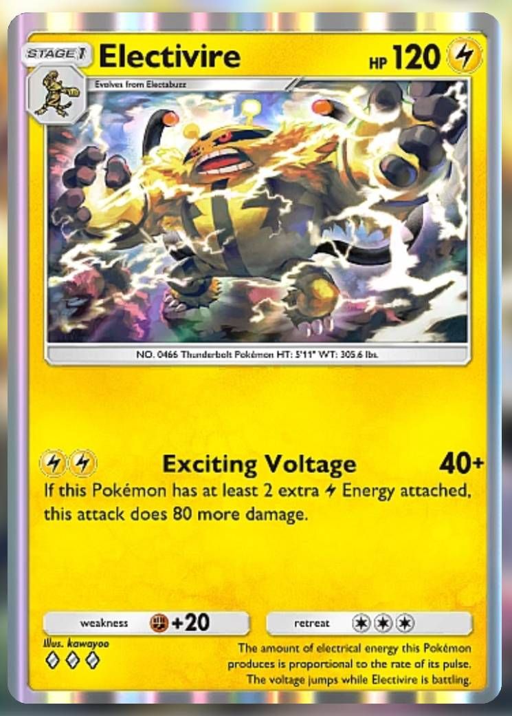 Electivire card in Pokemon TCG Pocket.