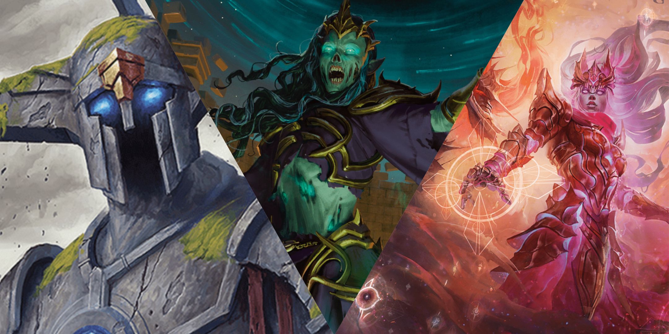 Dungeons & Dragons, Colossus by Maxime Minard, Ancient Lich by Viko Menezes, Empyreans by Nestor Ossandon Leal