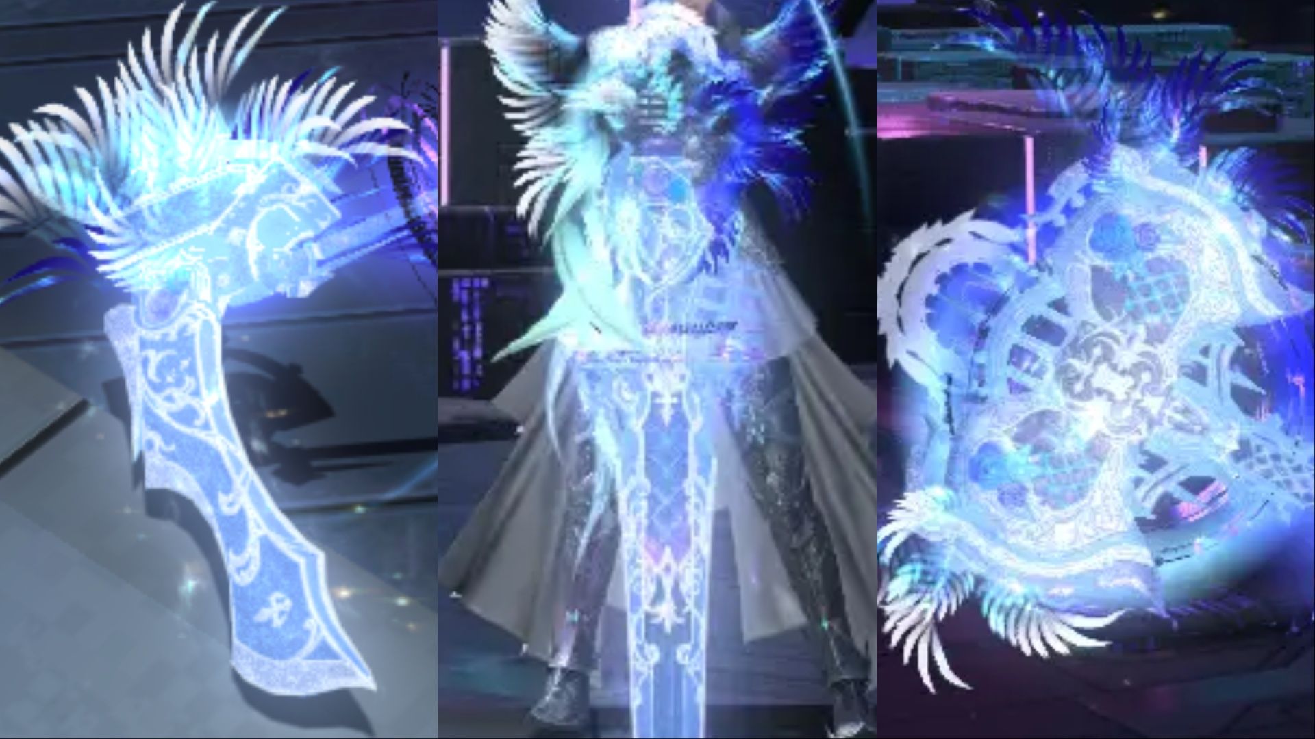 A look at the Edenmorn Ultimate Weapons from Futures Rewritten in Final Fantasy 14.